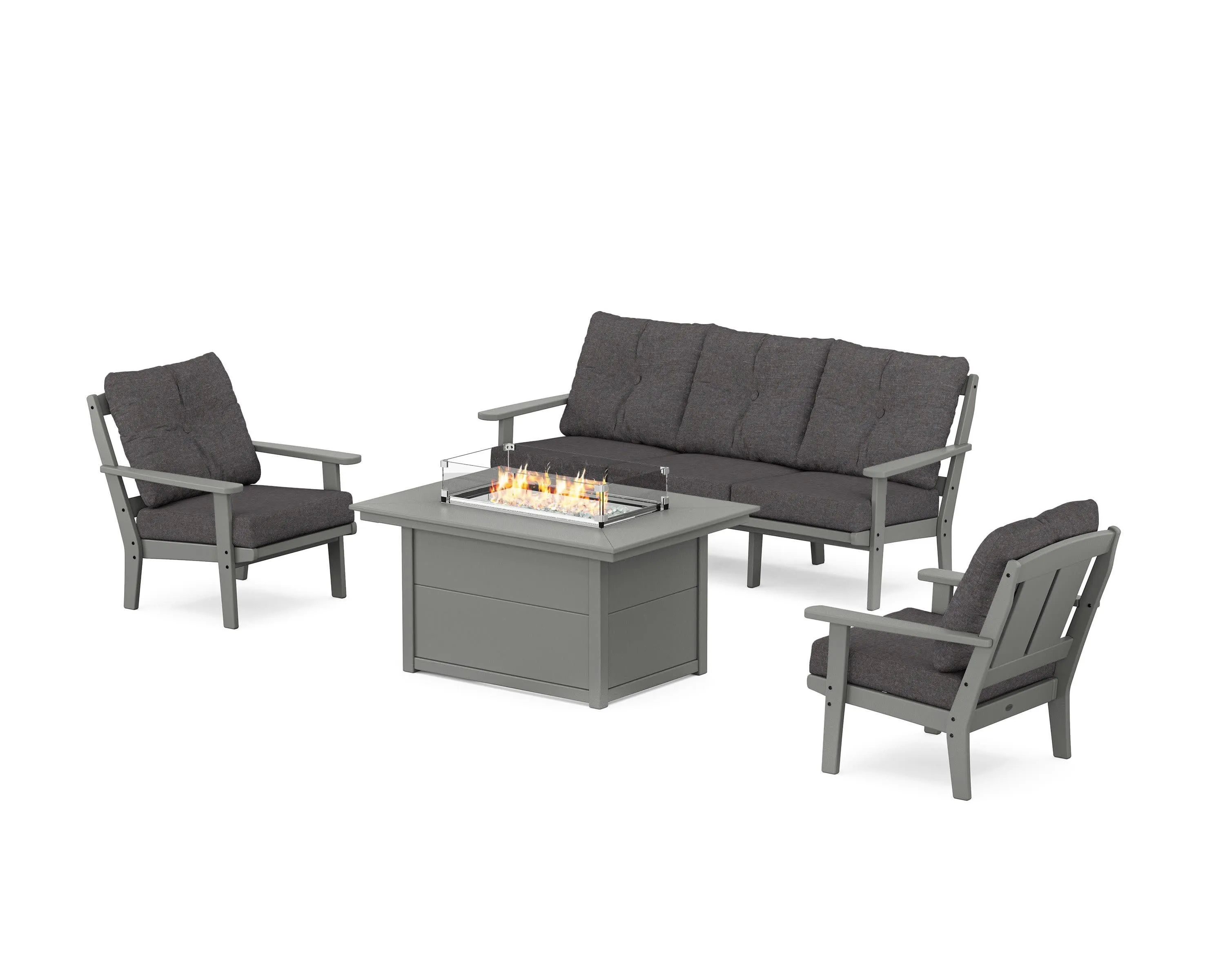 Mission Deep Seating Fire Pit Table Set