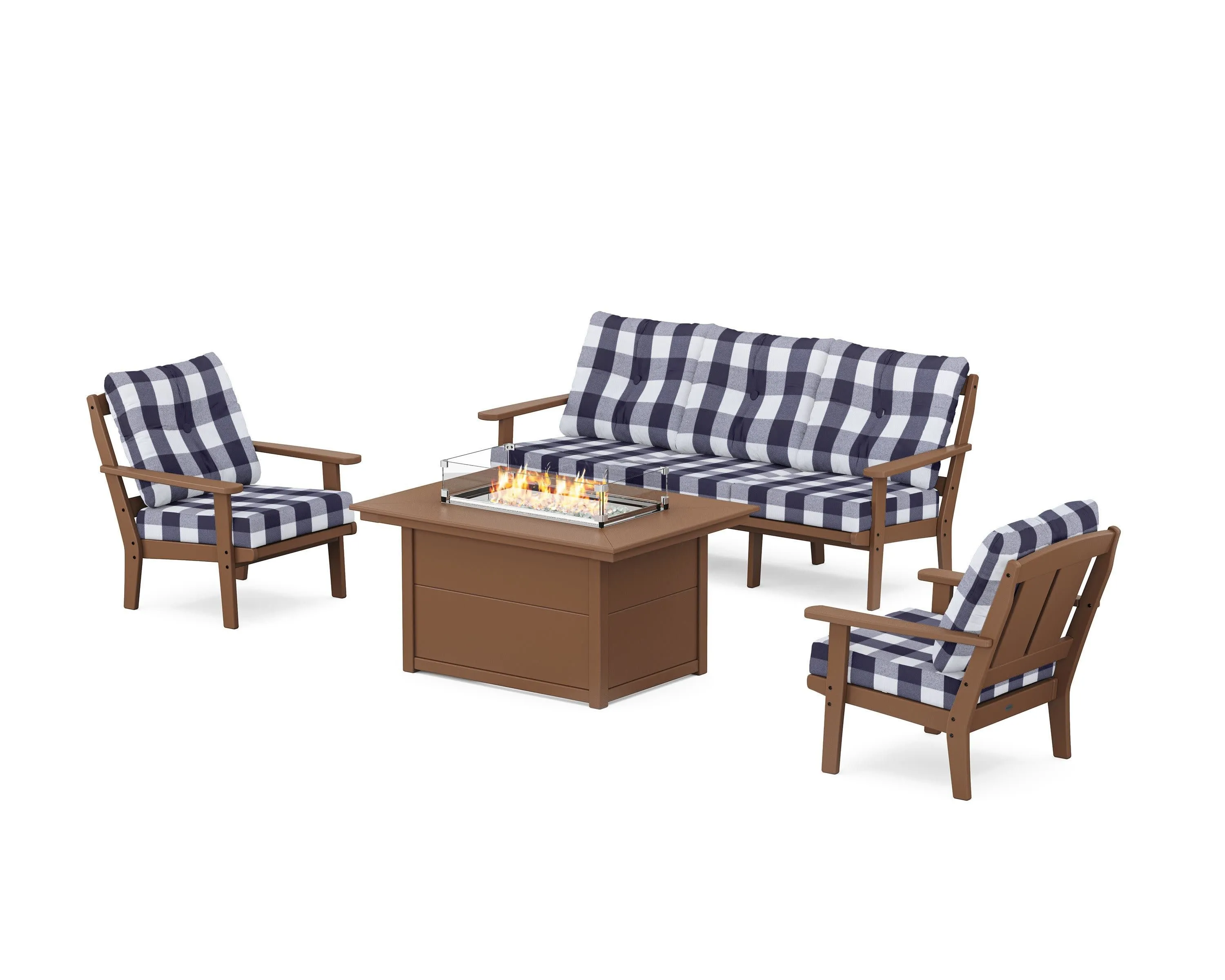 Mission Deep Seating Fire Pit Table Set