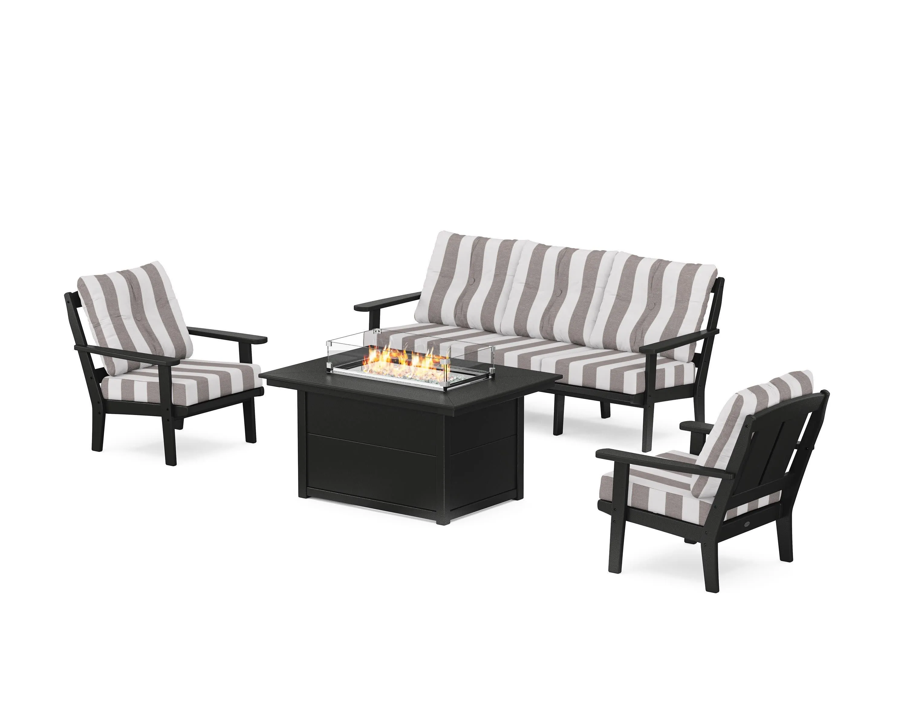 Mission Deep Seating Fire Pit Table Set