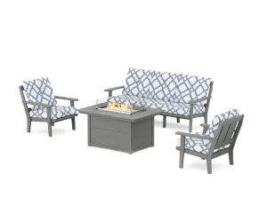 Mission Deep Seating Fire Pit Table Setoutdoor patio dining furniture set