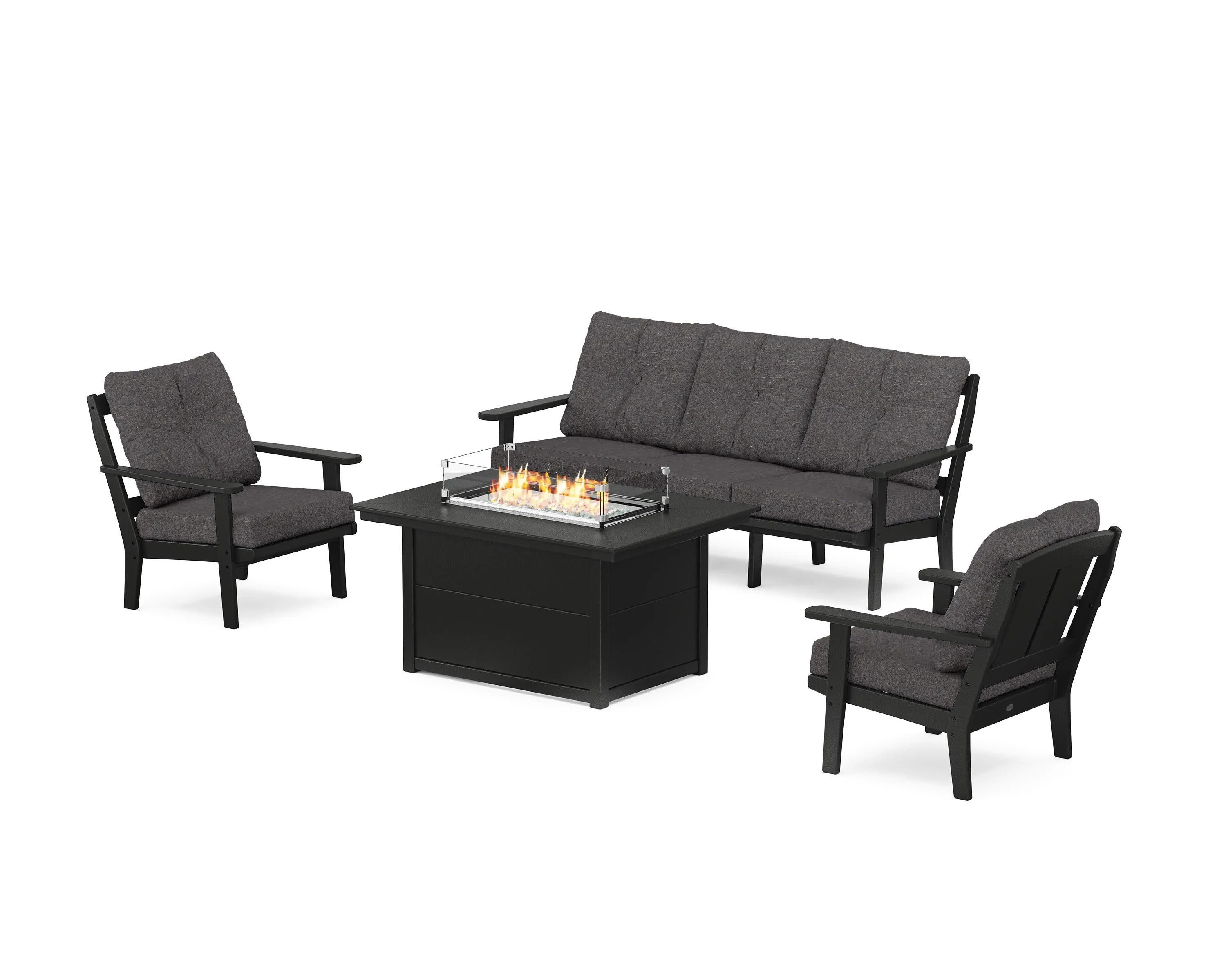 Mission Deep Seating Fire Pit Table Set