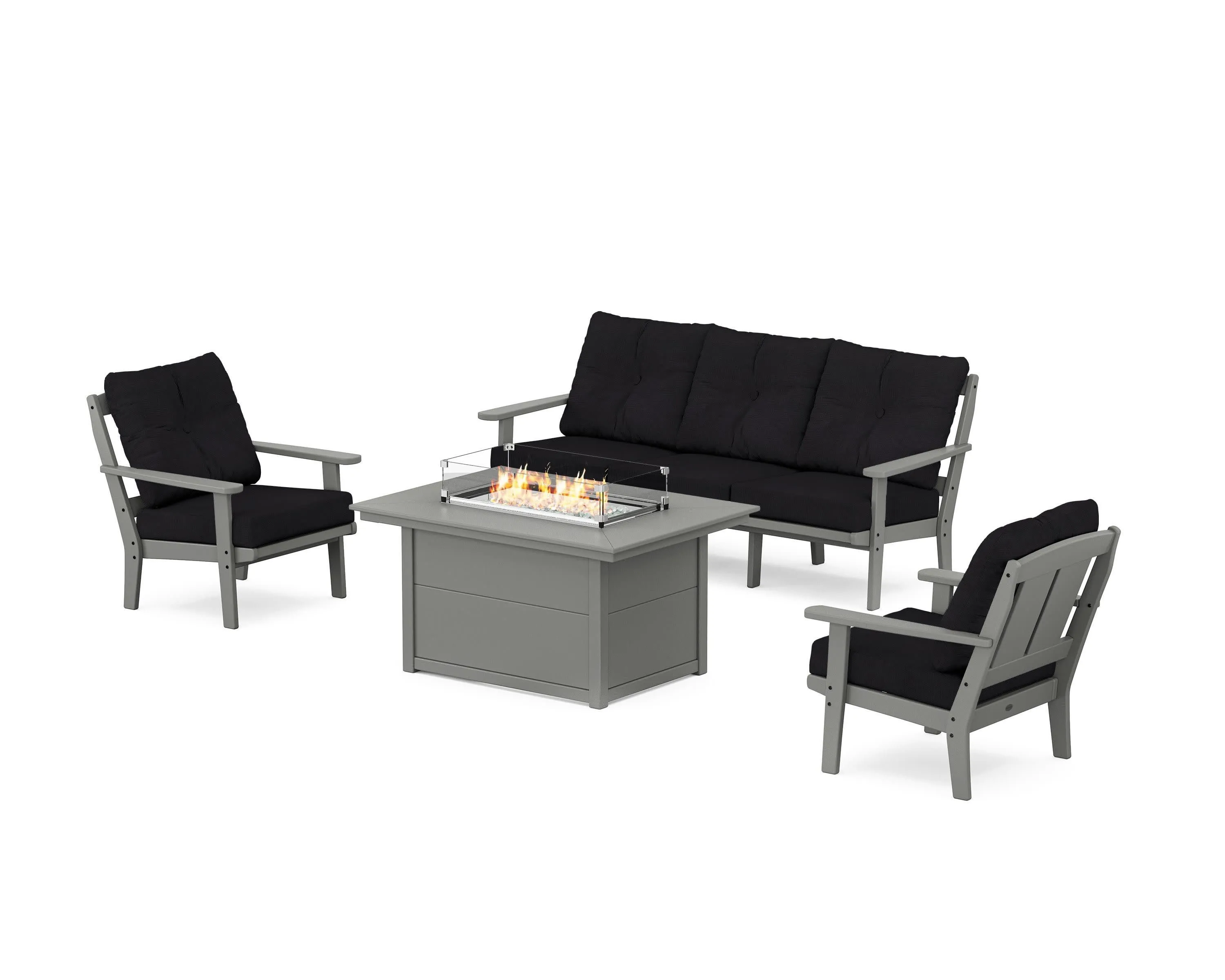 Mission Deep Seating Fire Pit Table Set