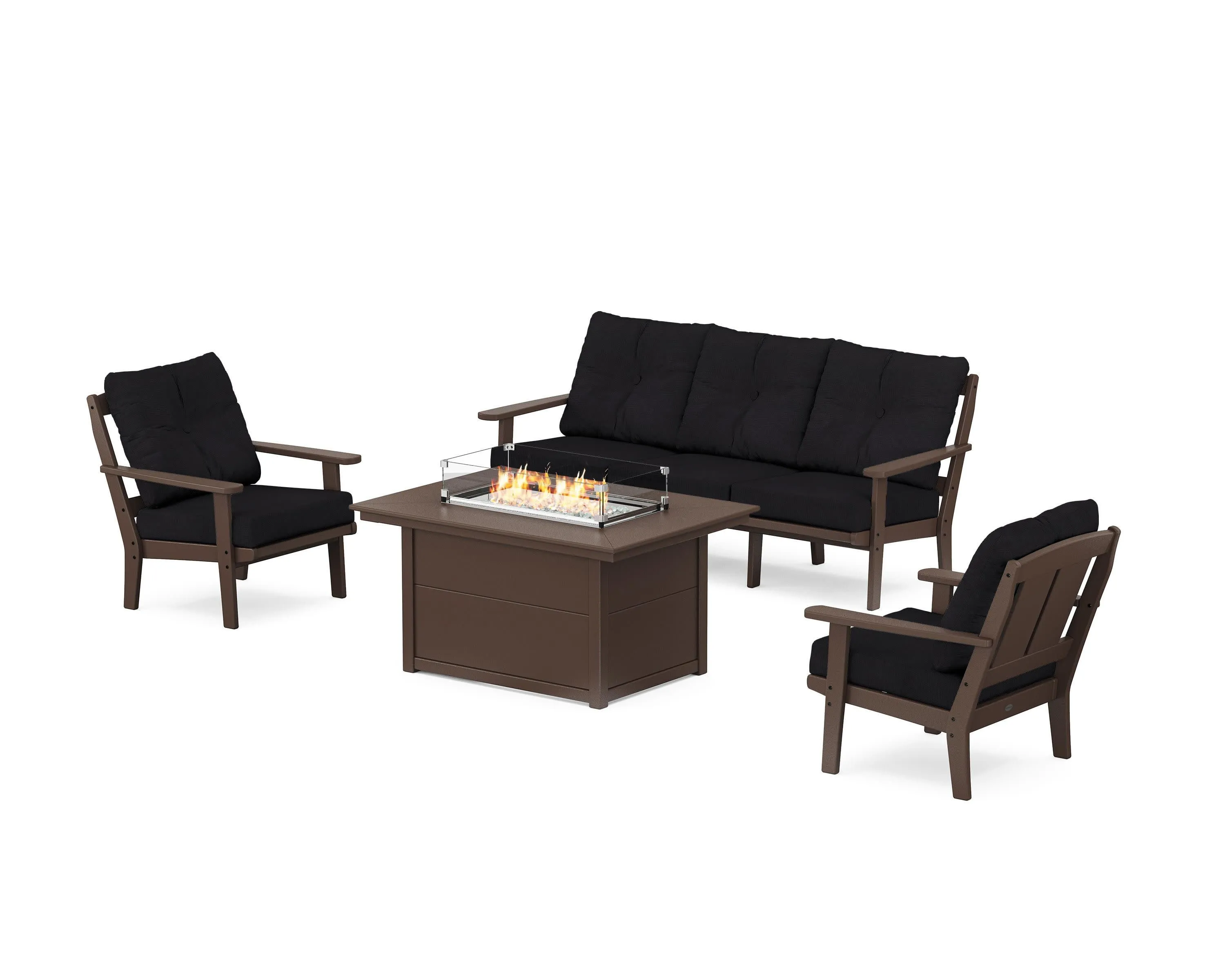 Mission Deep Seating Fire Pit Table Set