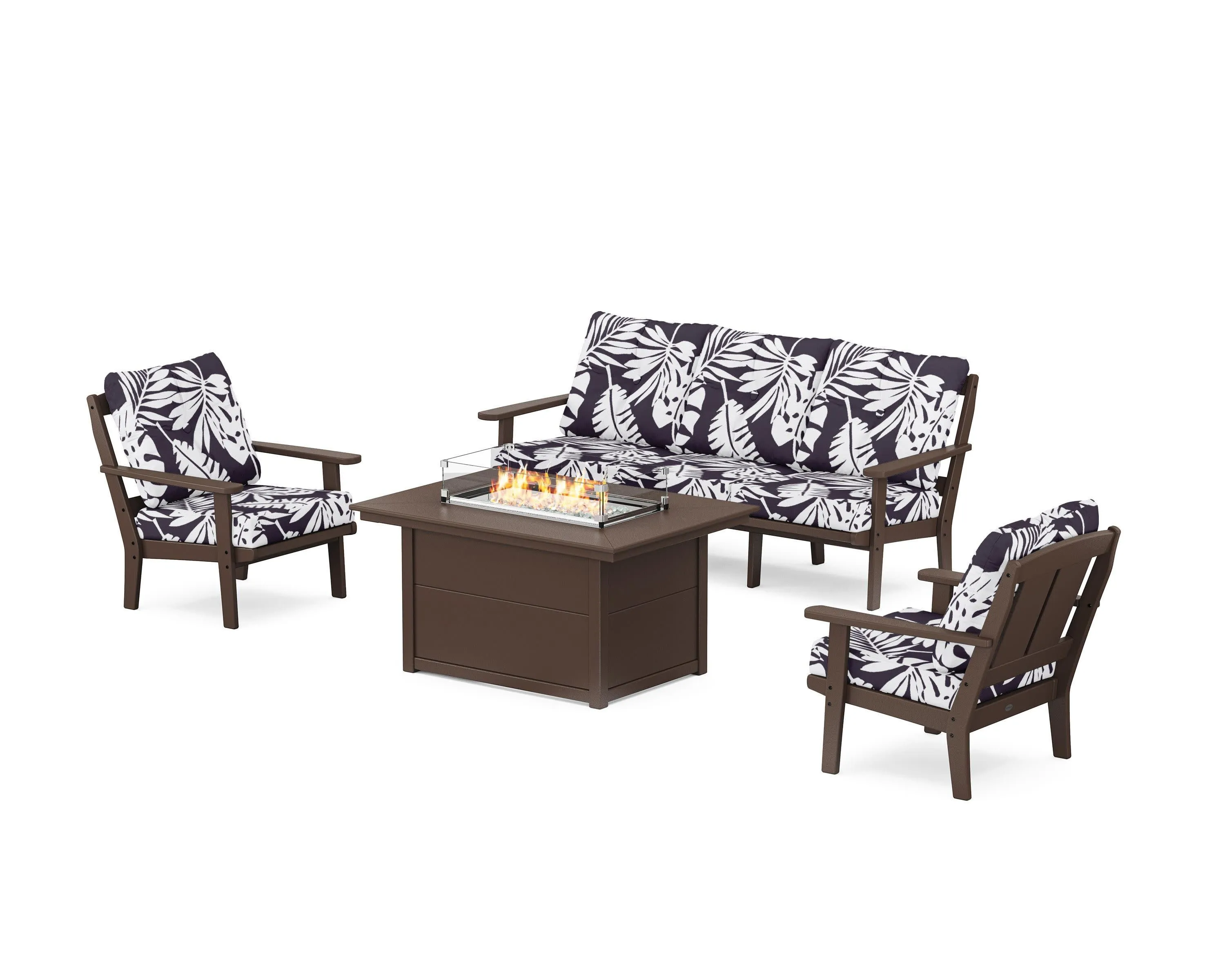 Mission Deep Seating Fire Pit Table Set