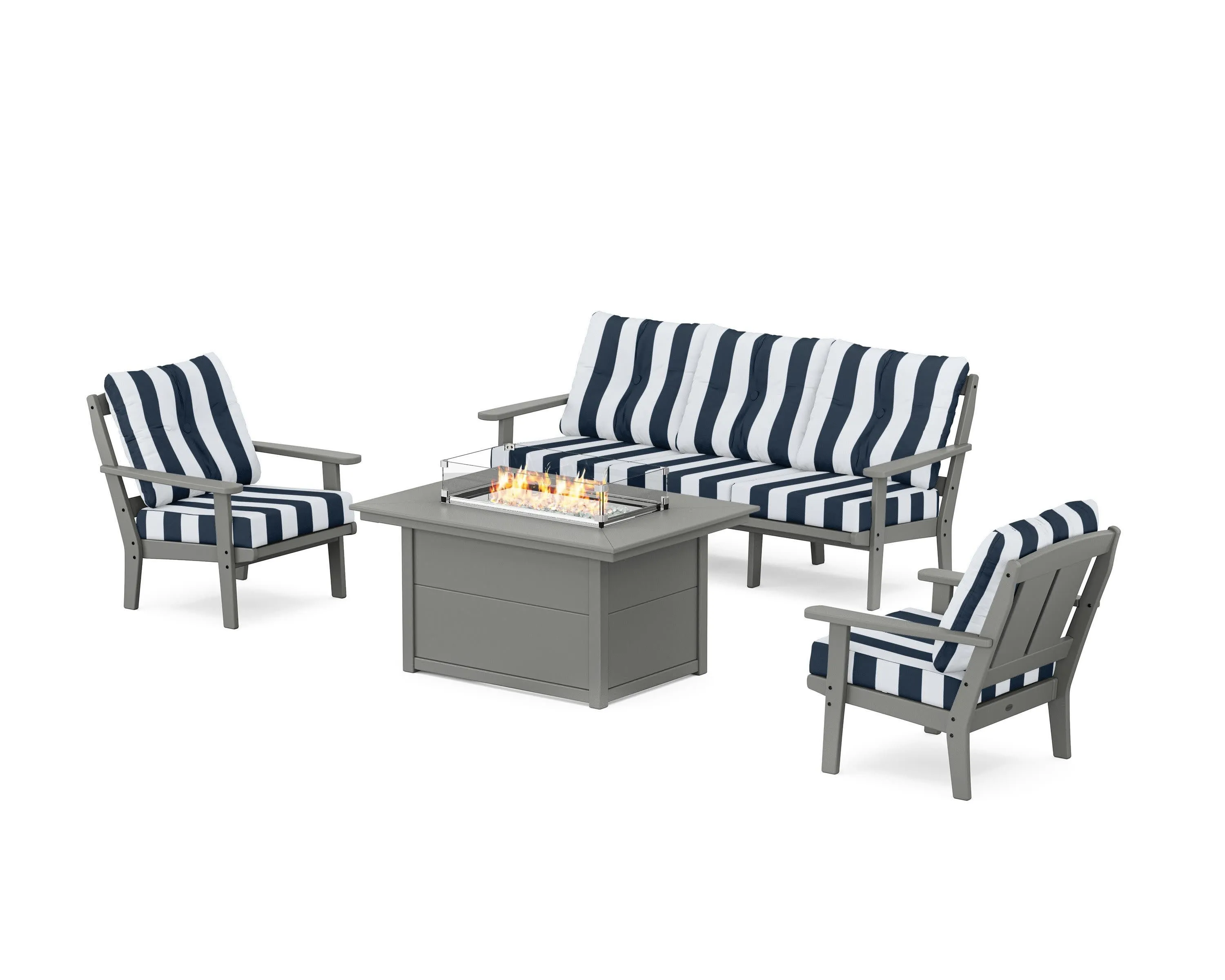 Mission Deep Seating Fire Pit Table Set