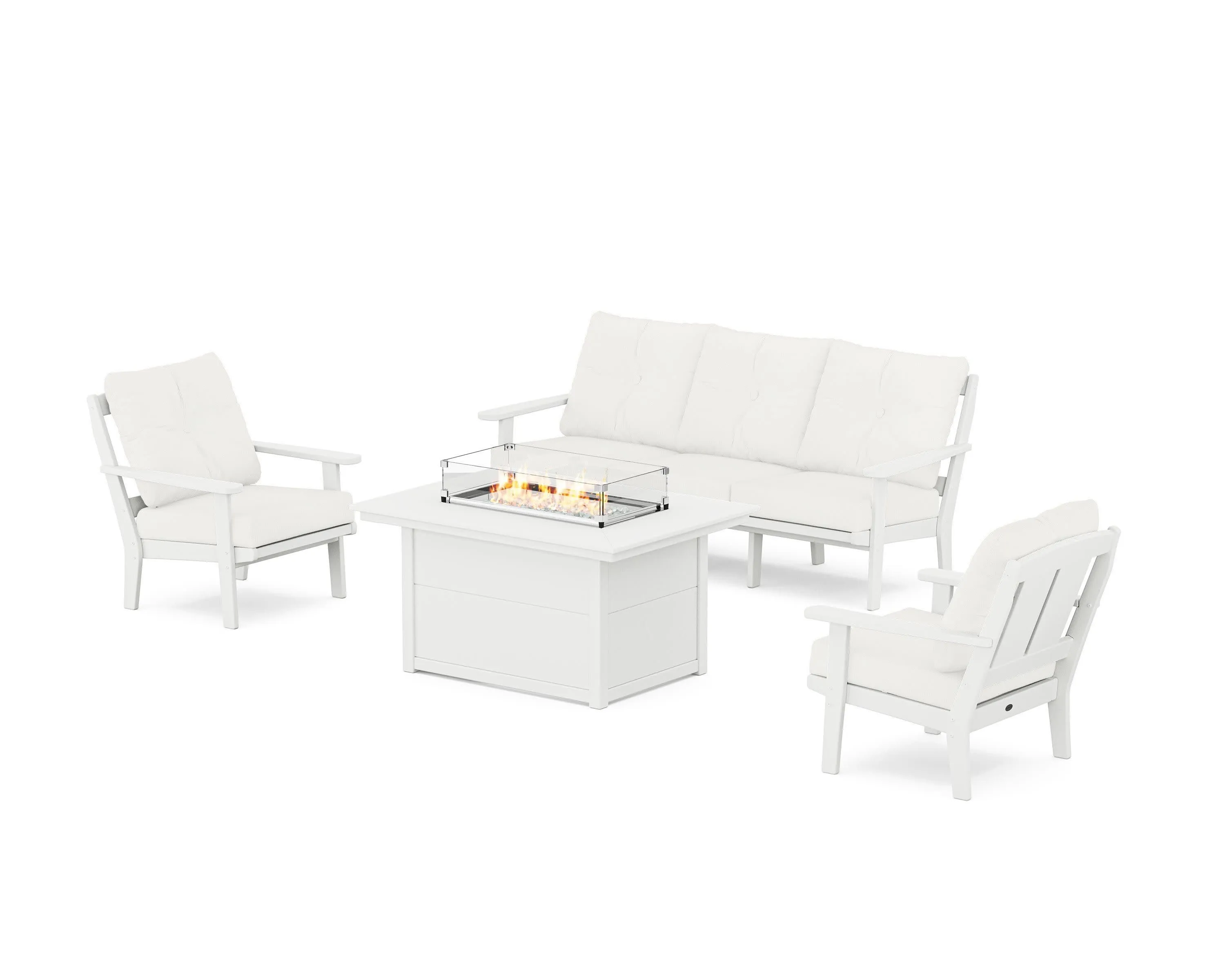Mission Deep Seating Fire Pit Table Set
