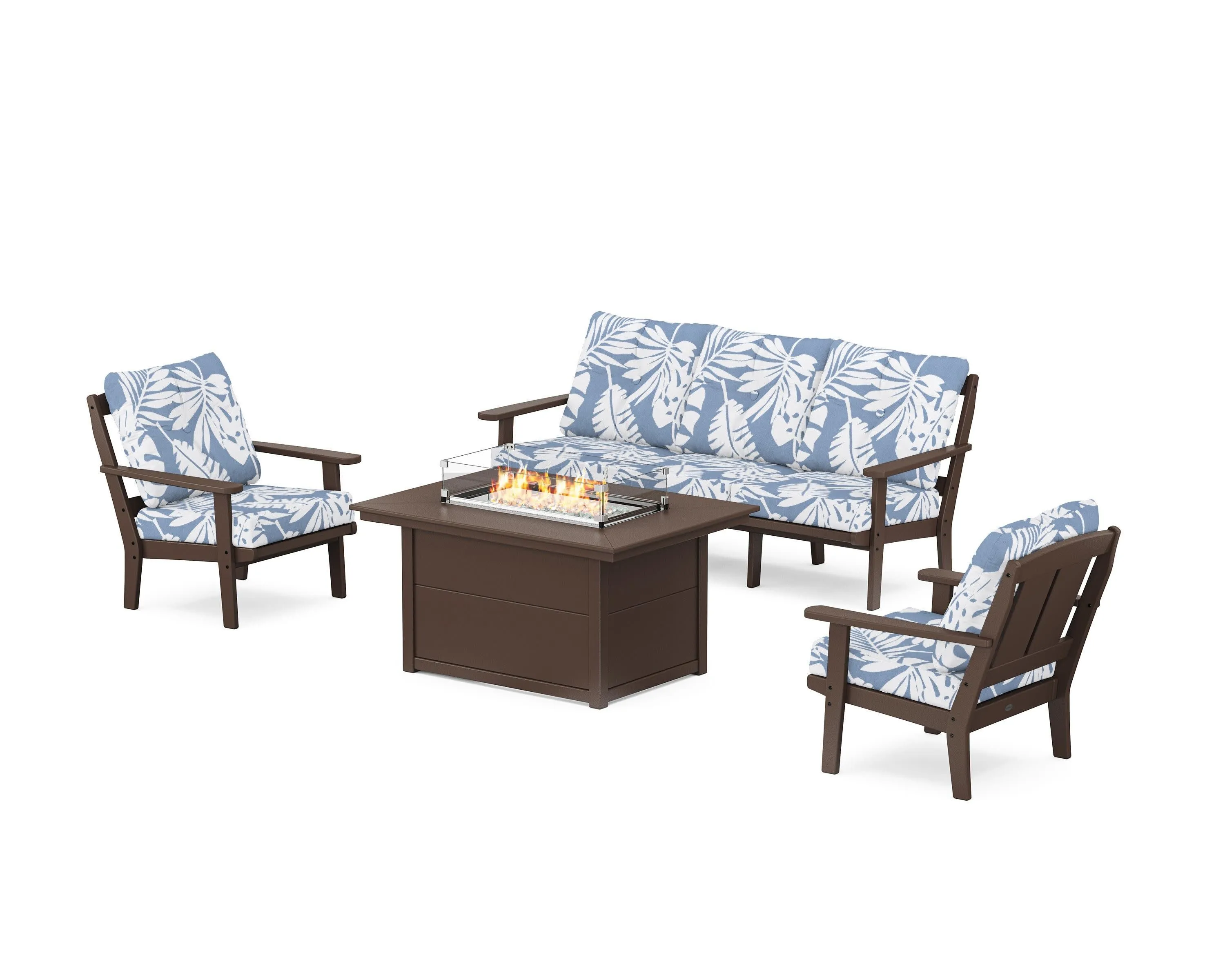 Mission Deep Seating Fire Pit Table Set