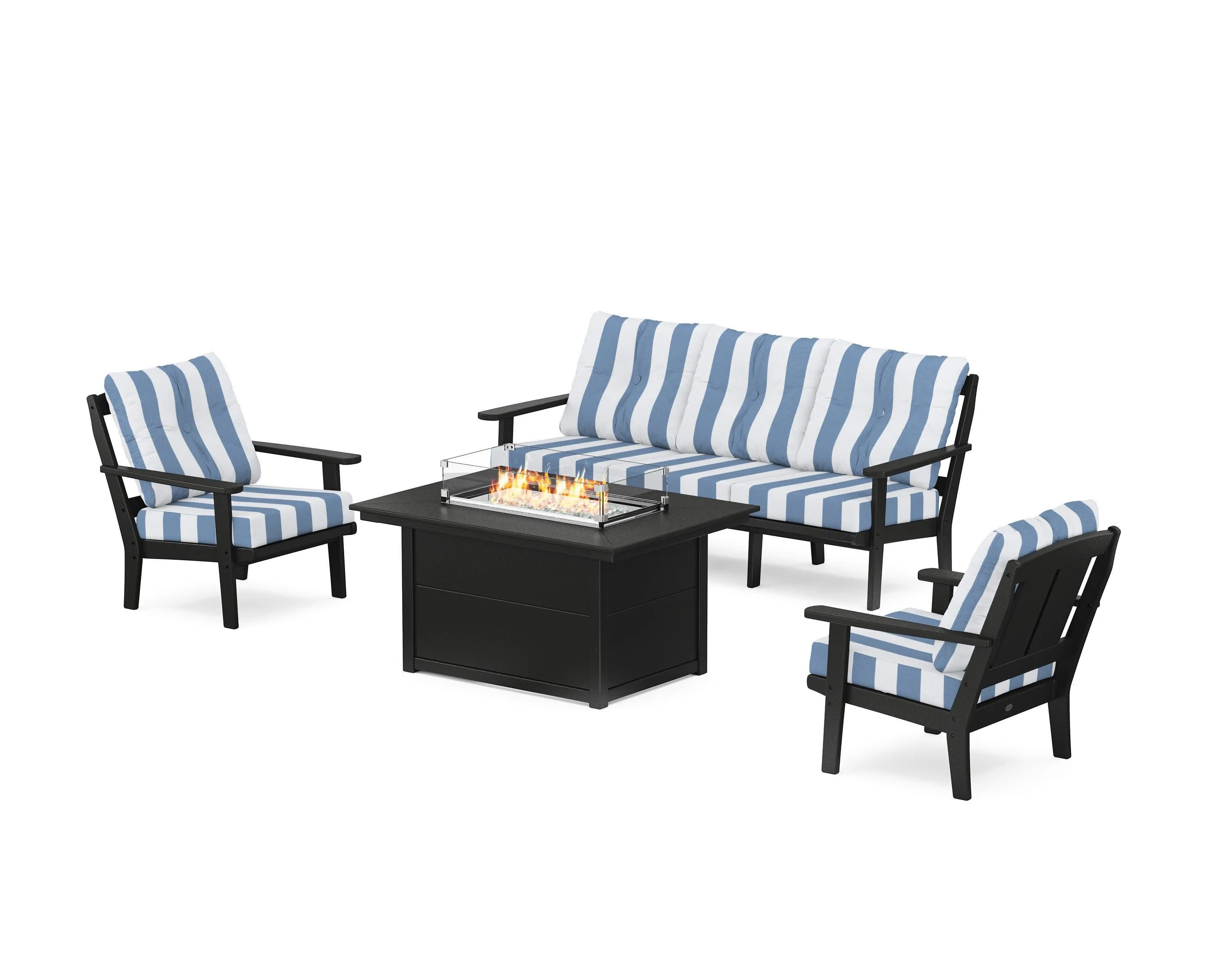 Mission Deep Seating Fire Pit Table Set