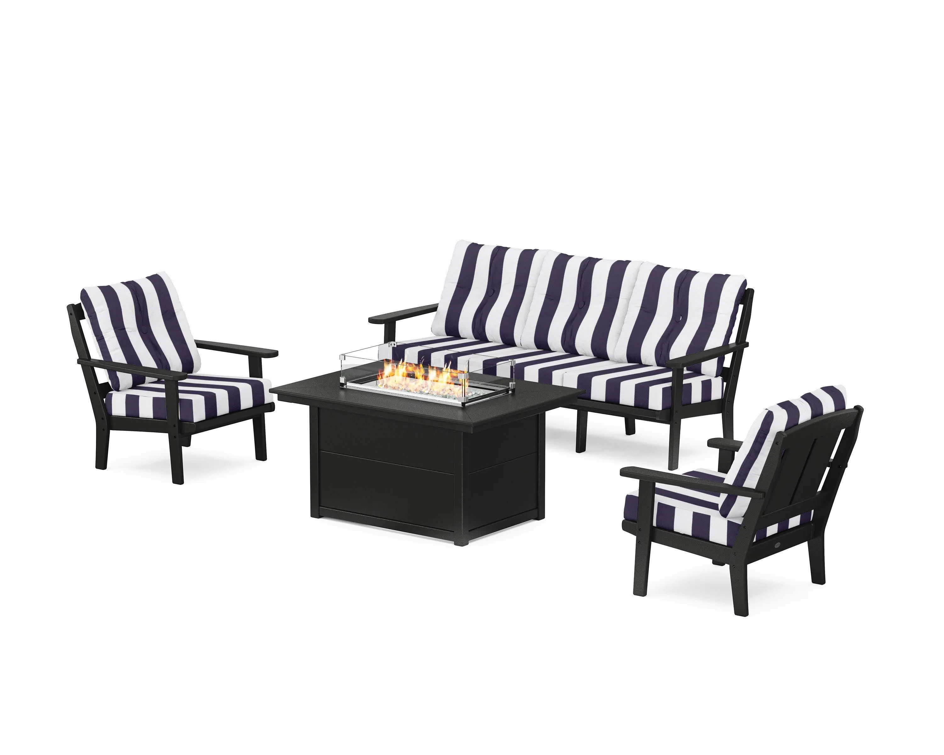 Mission Deep Seating Fire Pit Table Set