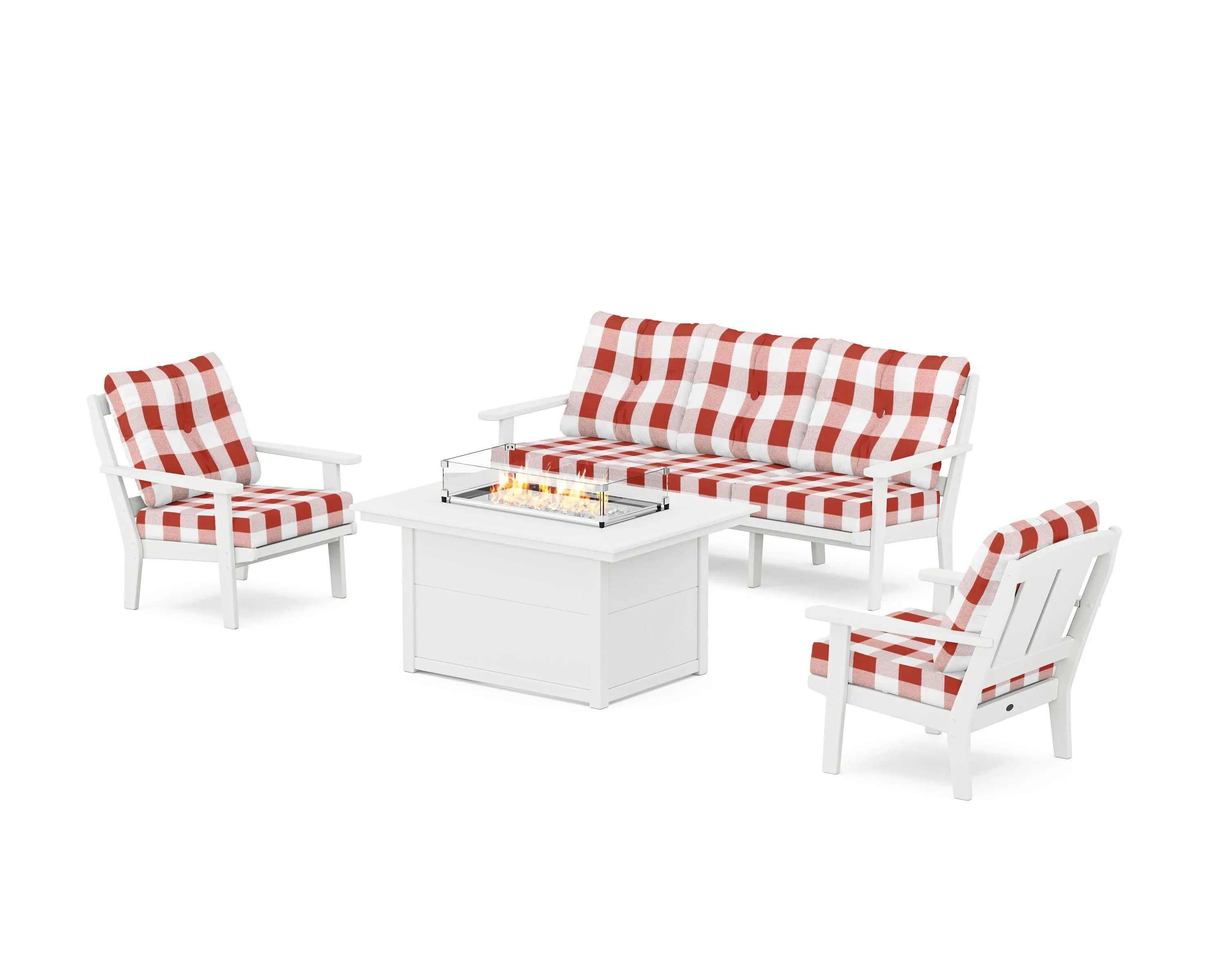 Mission Deep Seating Fire Pit Table Set