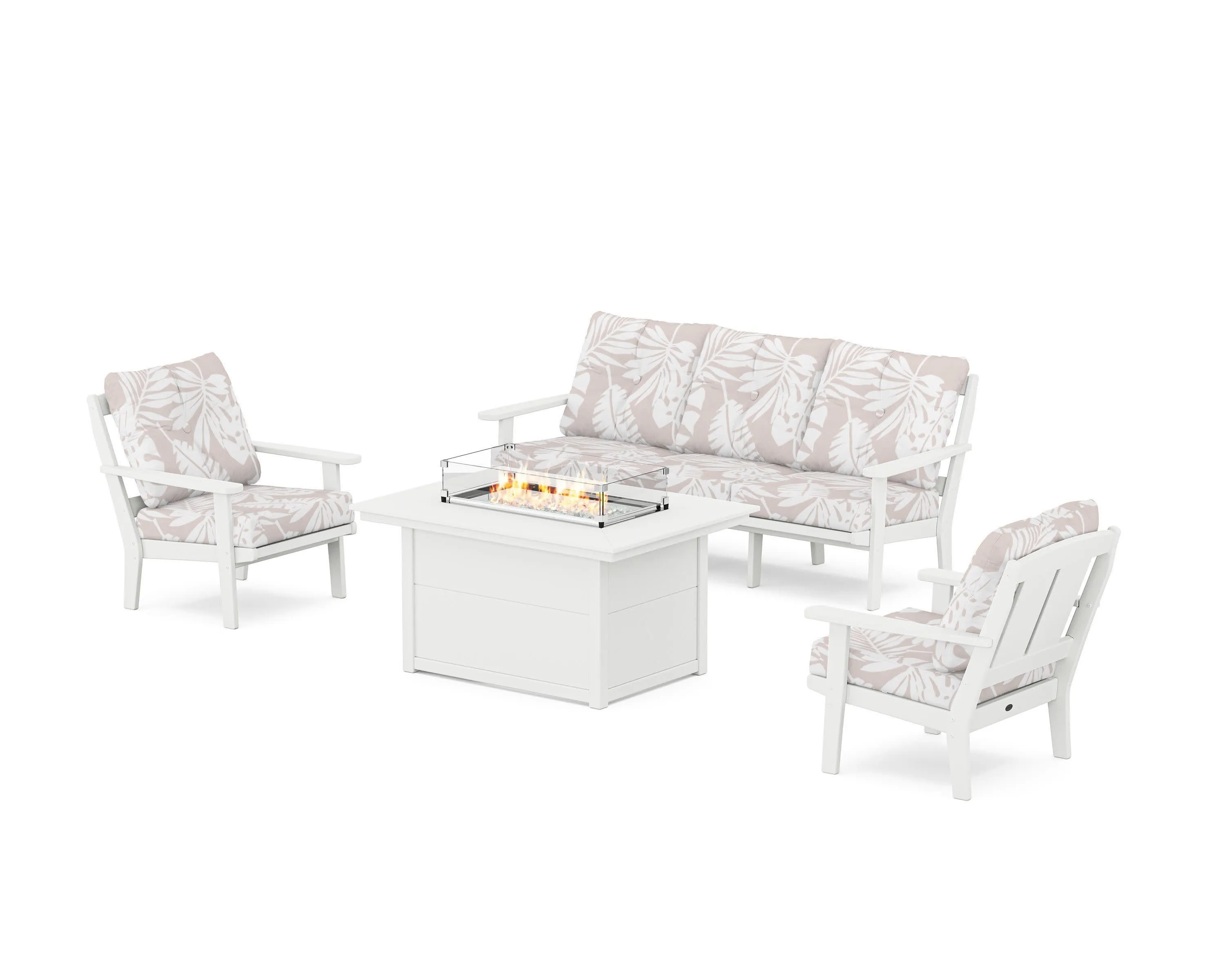 Mission Deep Seating Fire Pit Table Set