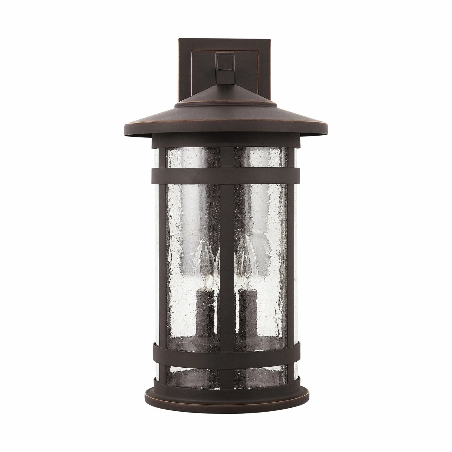 Mission Hills Three Light Outdoor Wall Lantern Oiled Bronze