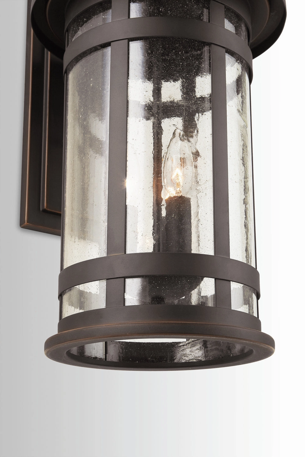 Mission Hills Three Light Outdoor Wall Lantern Oiled Bronze