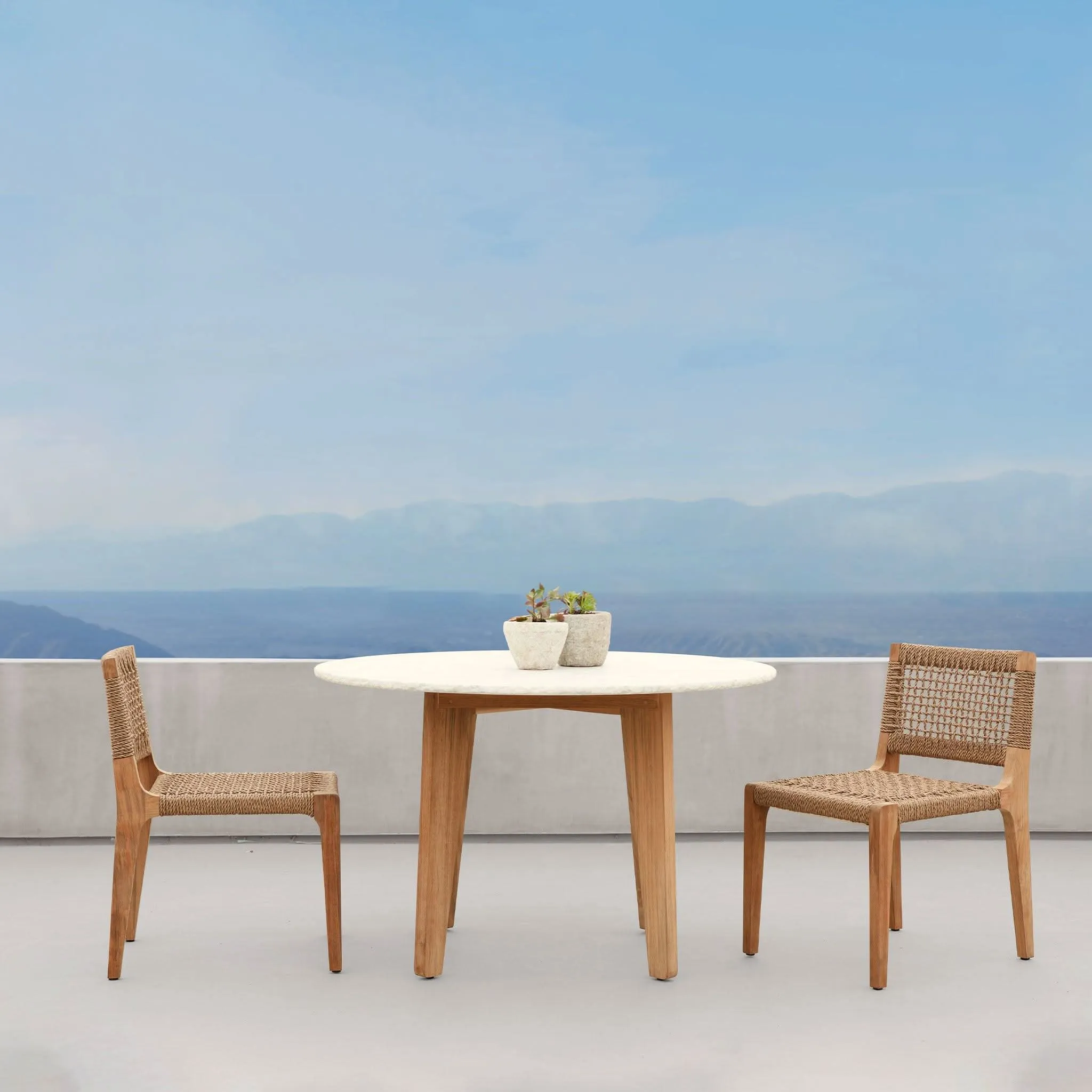 Mlb Teak Armless Dining Chair
