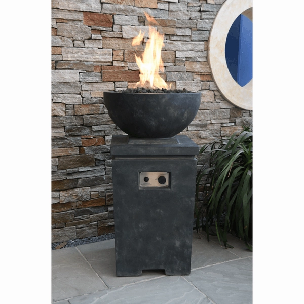 Modeno - Exeter Concrete Fire Pit Column, Hidden Propane Storage - OFG612