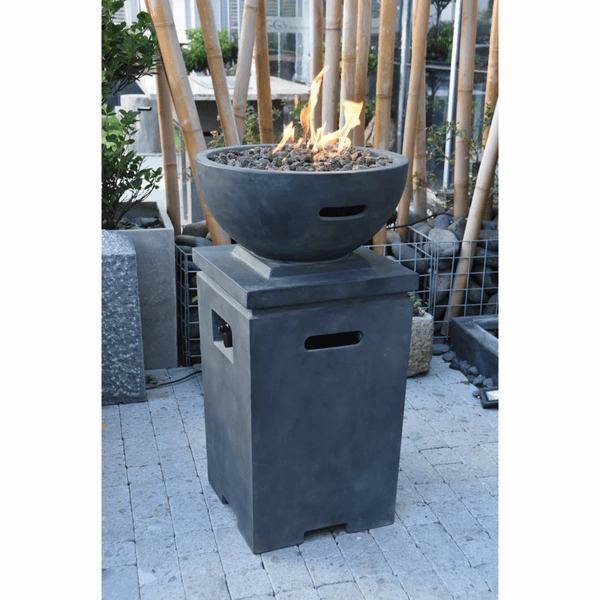 Modeno - Exeter Concrete Fire Pit Column, Hidden Propane Storage - OFG612