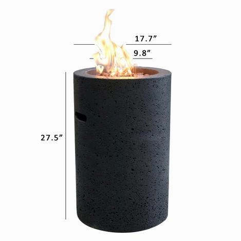 Modeno - Lava Tube Fire Pit Column, Hidden Propane Storage - OFG602