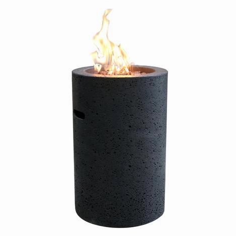 Modeno - Lava Tube Fire Pit Column, Hidden Propane Storage - OFG602portable outdoor fire pit with lid