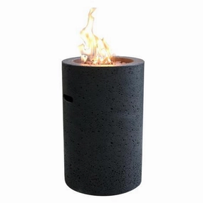 Modeno - Lava Tube Fire Pit Column, Hidden Propane Storage - OFG602portable outdoor fire pit with lid