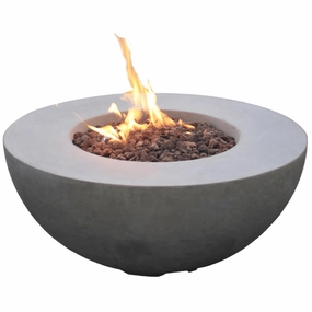 Modeno - Roca Round Concrete Fire Pit Table OFG107portable outdoor fire pit with lid