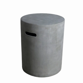 Modeno - Round Concrete Propane Tank Cover with Smooth Texture ONB017Spark screen for fire pit