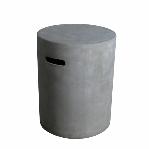 Modeno - Round Concrete Propane Tank Cover with Smooth Texture ONB017Spark screen for fire pit