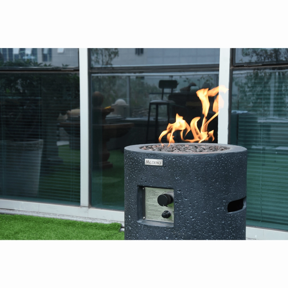 Modeno Lava Tube Fire Pit OFG602-LPportable outdoor fire pit with lid
