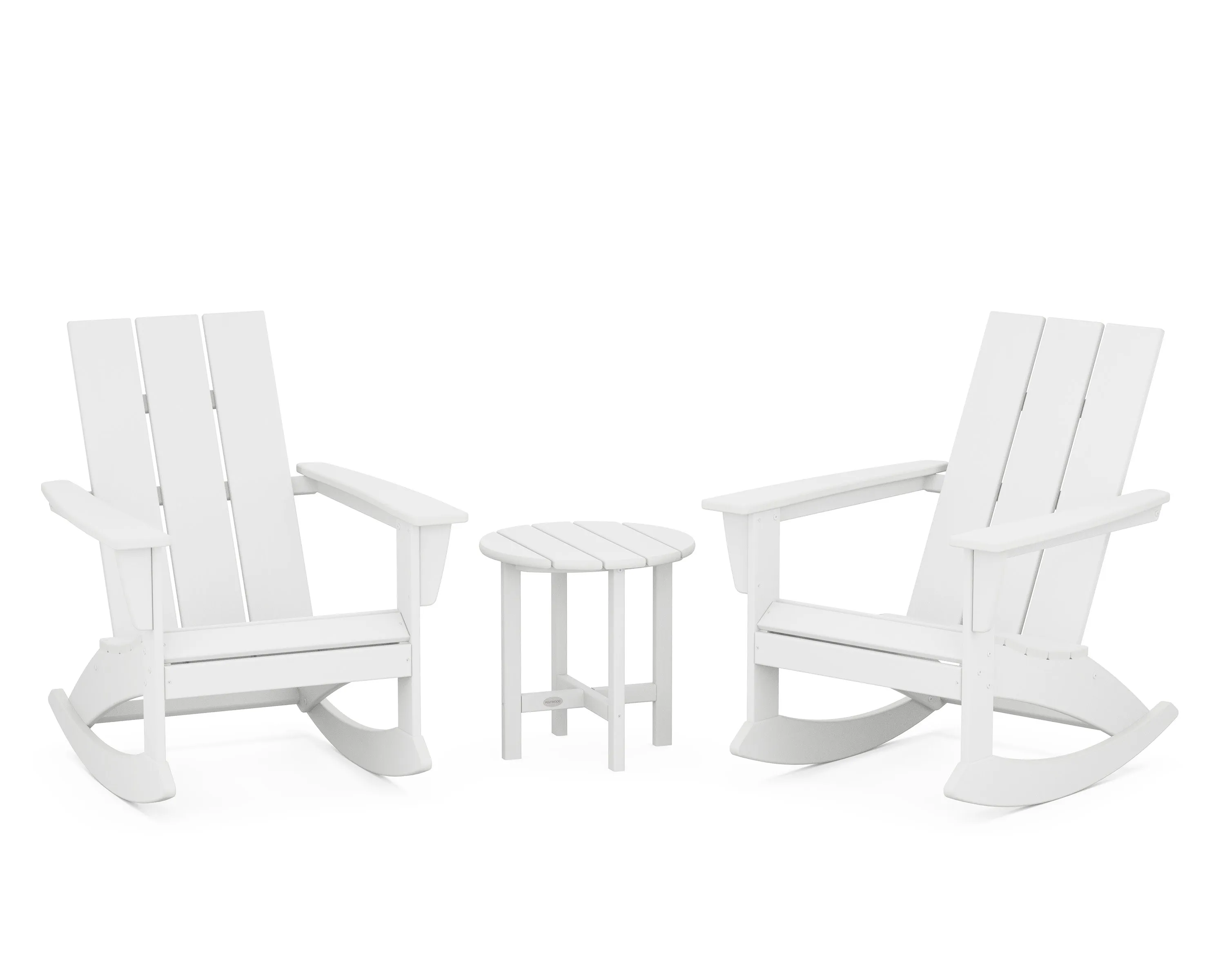 Modern 3-Piece Adirondack Rocking Chair Set
