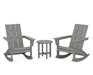 Modern 3-Piece Adirondack Rocking Chair Setoutdoor patio dining furniture set