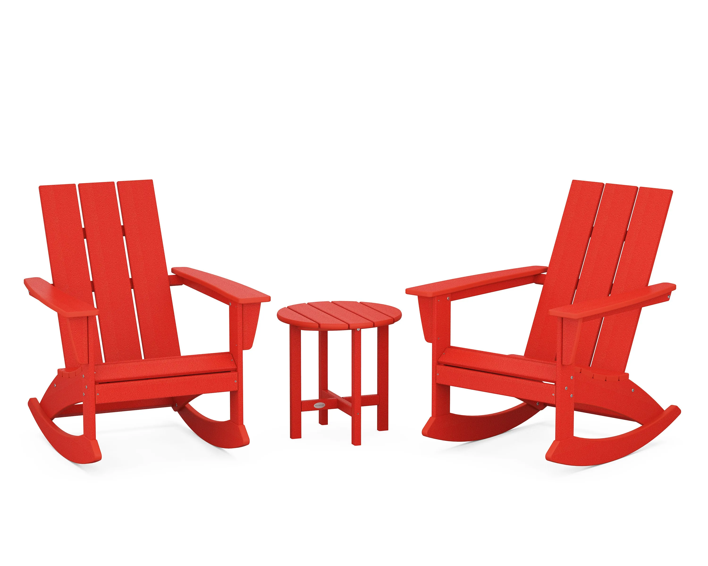 Modern 3-Piece Adirondack Rocking Chair Set