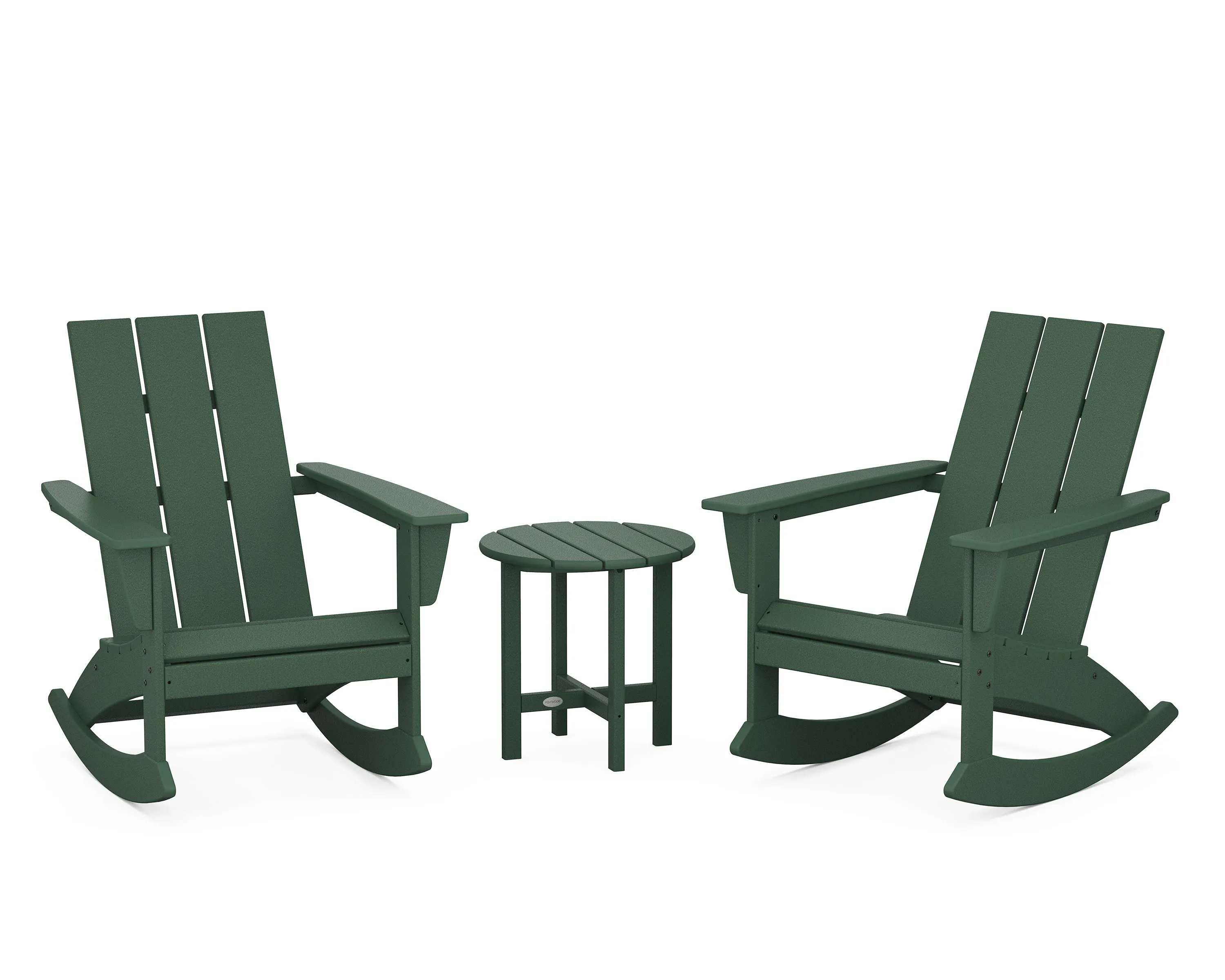 Modern 3-Piece Adirondack Rocking Chair Set