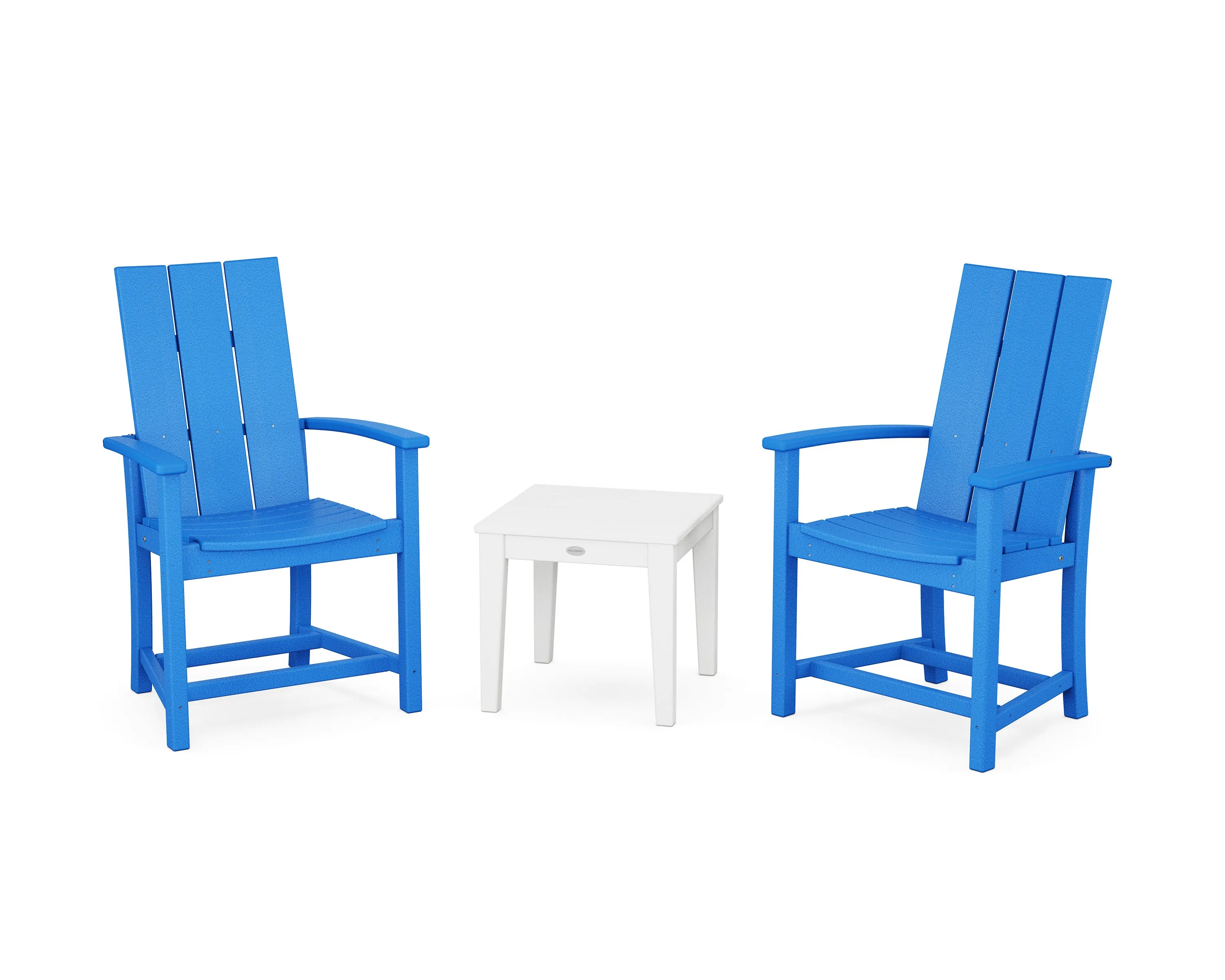 Modern 3-Piece Upright Adirondack Chair Set