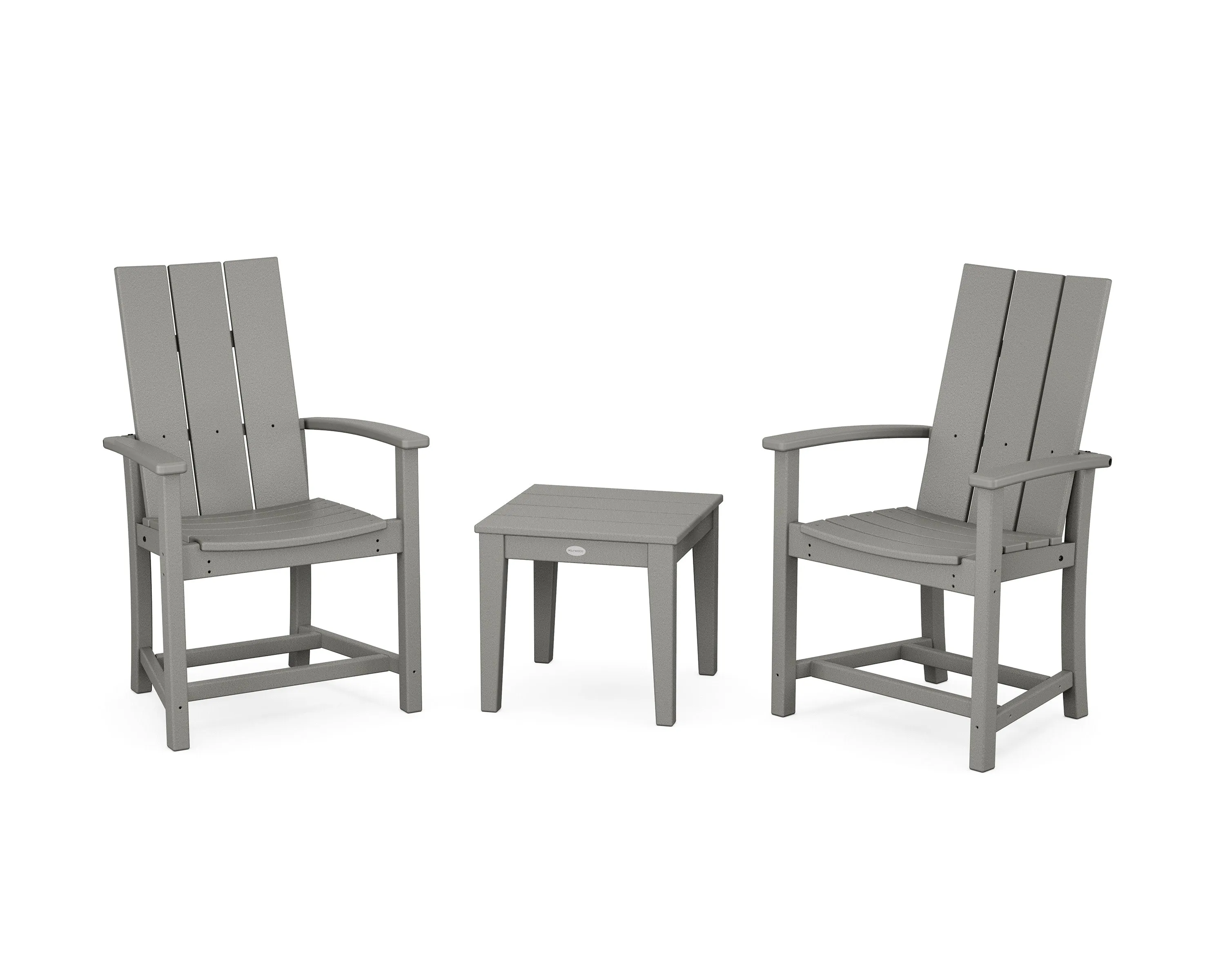 Modern 3-Piece Upright Adirondack Chair Setoutdoor patio dining furniture set