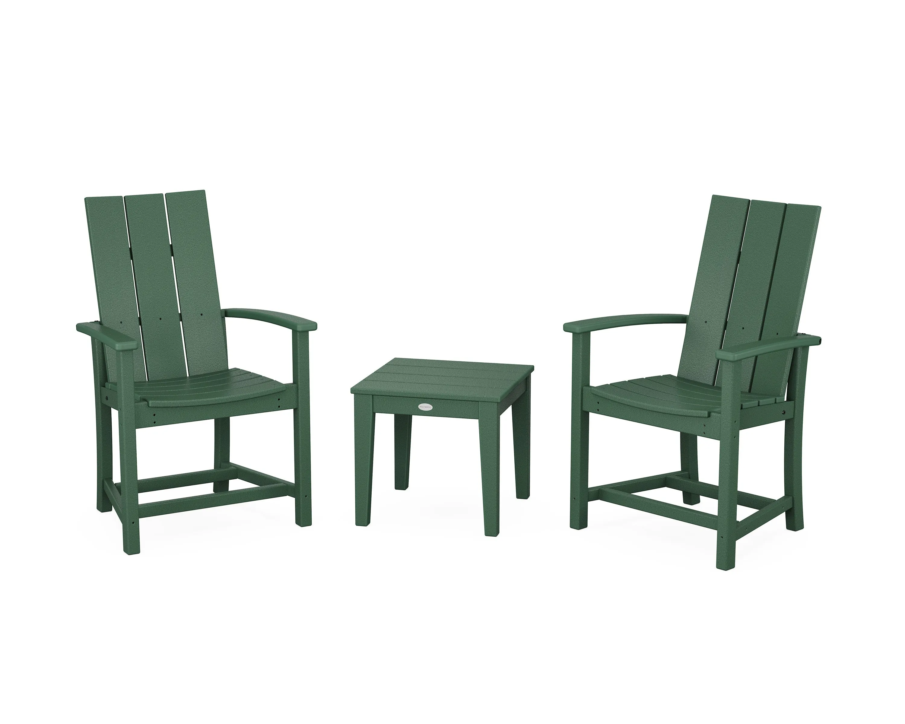 Modern 3-Piece Upright Adirondack Chair Set