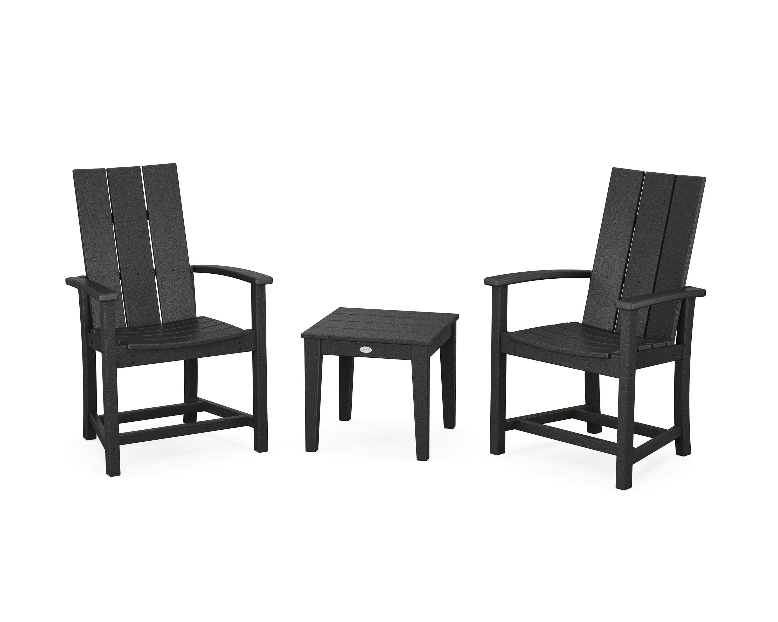 Modern 3-Piece Upright Adirondack Chair Set