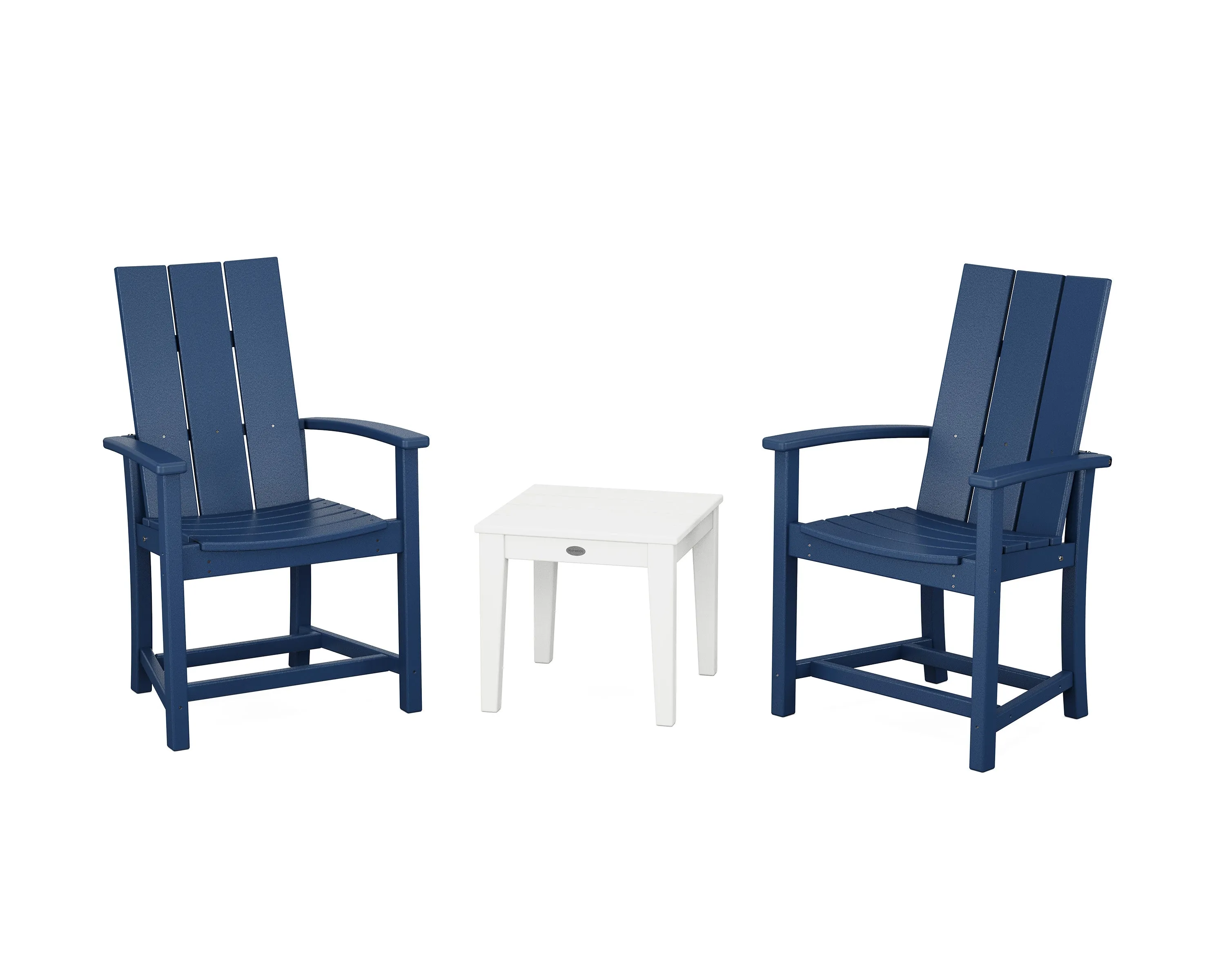 Modern 3-Piece Upright Adirondack Chair Set