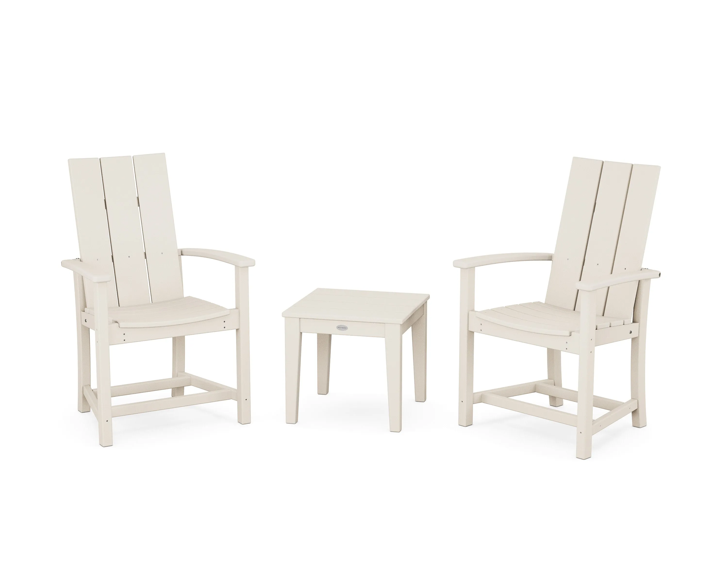 Modern 3-Piece Upright Adirondack Chair Set