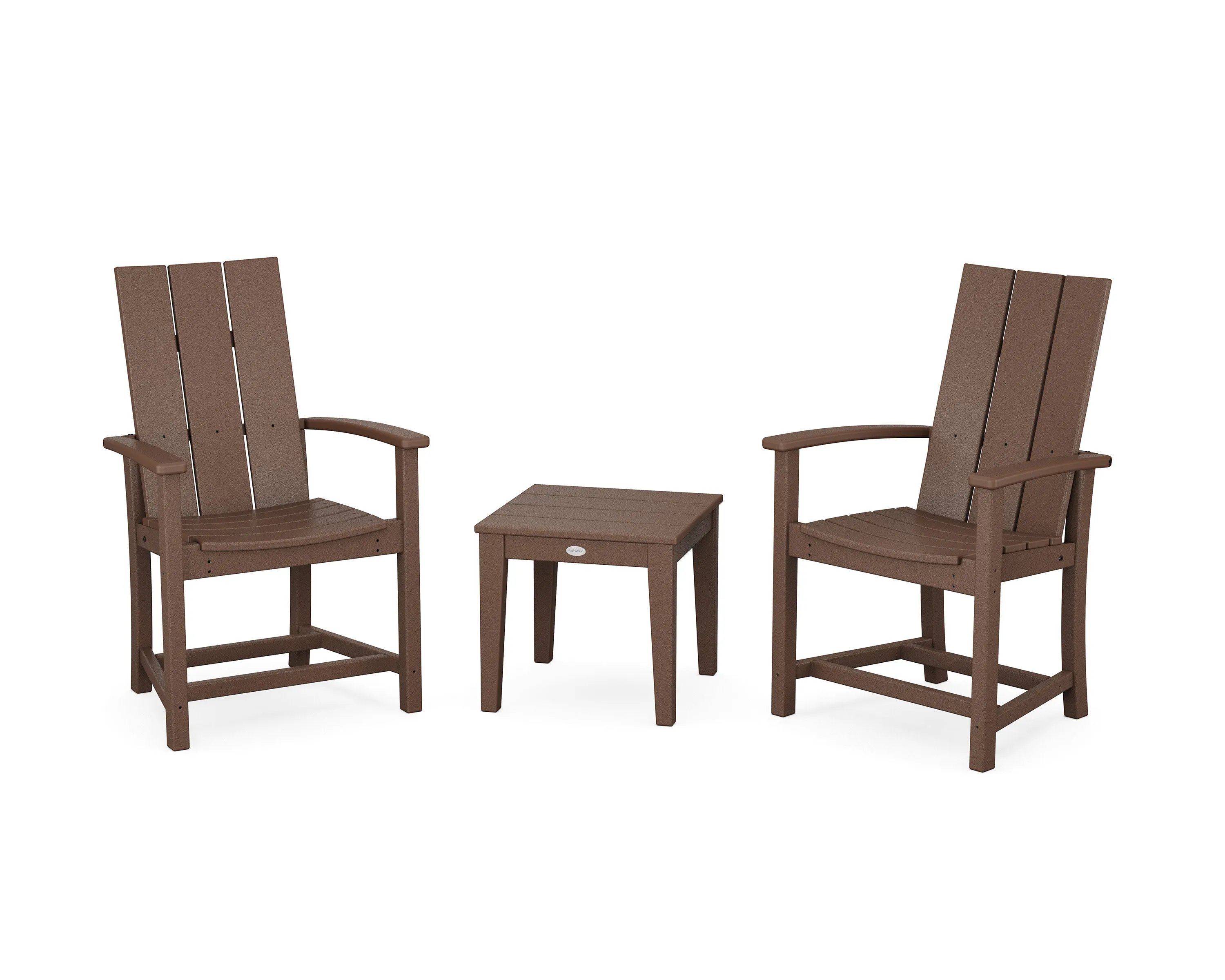 Modern 3-Piece Upright Adirondack Chair Set