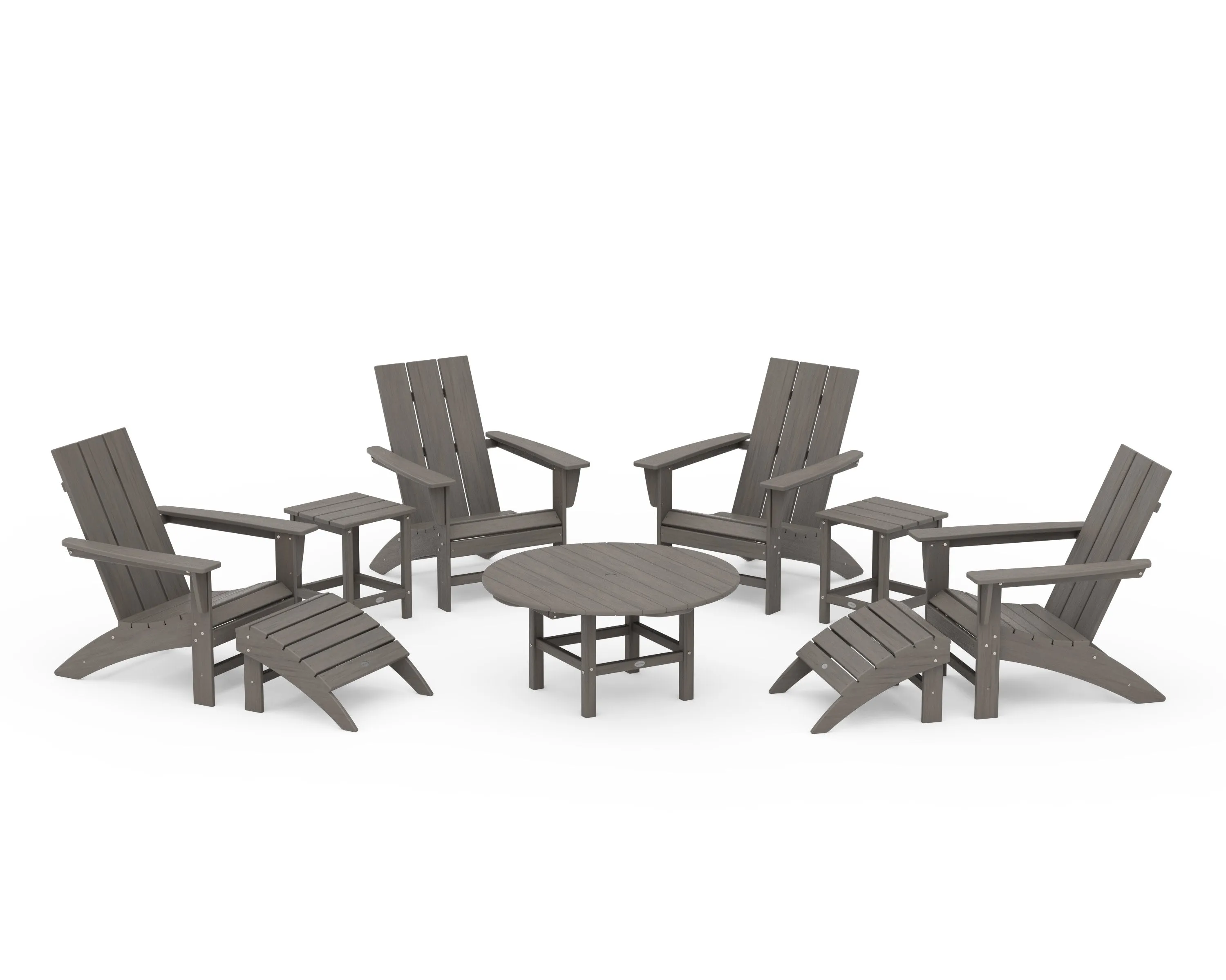 Modern Adirondack Chair 9-Piece Conversation Set