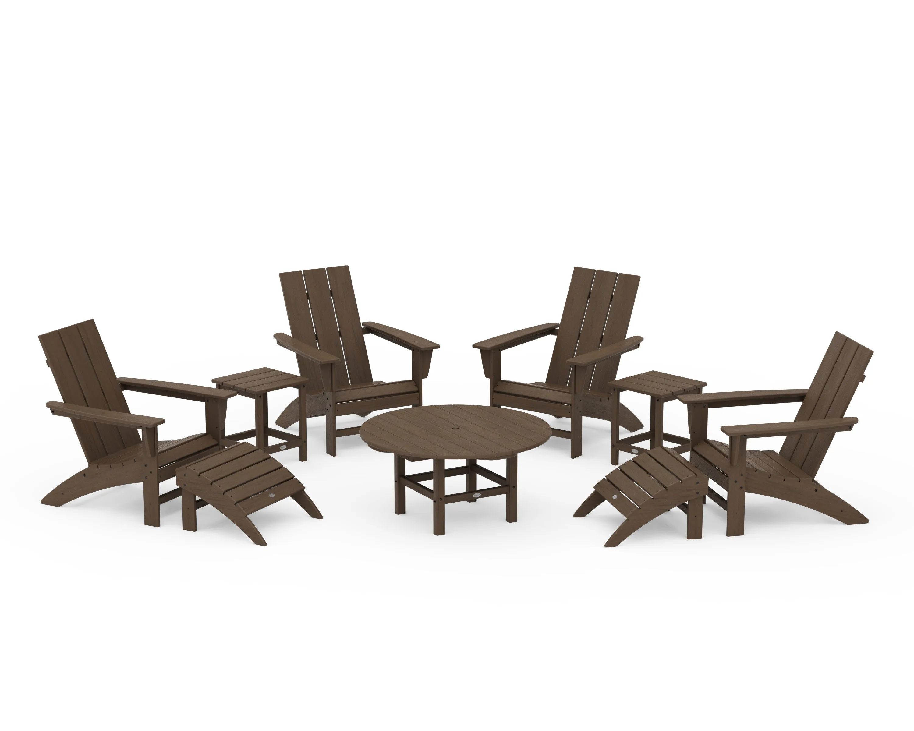 Modern Adirondack Chair 9-Piece Conversation Set