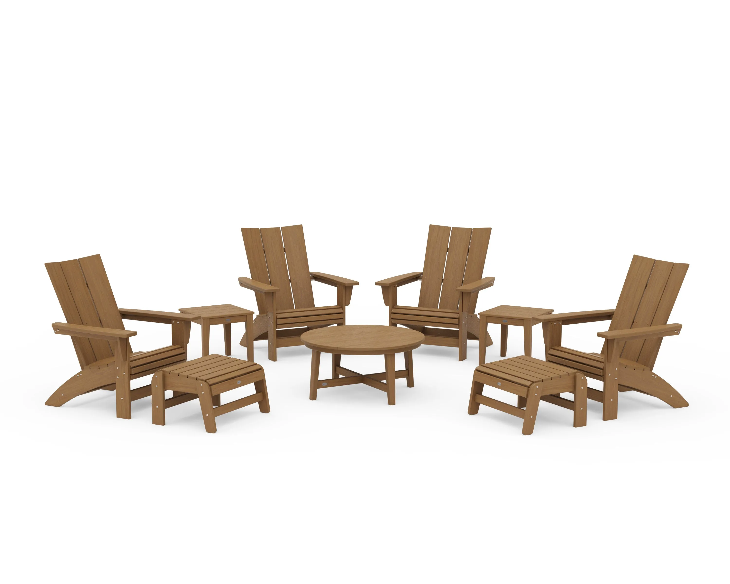 Modern Grand Adirondack 9-Piece Conversation Set
