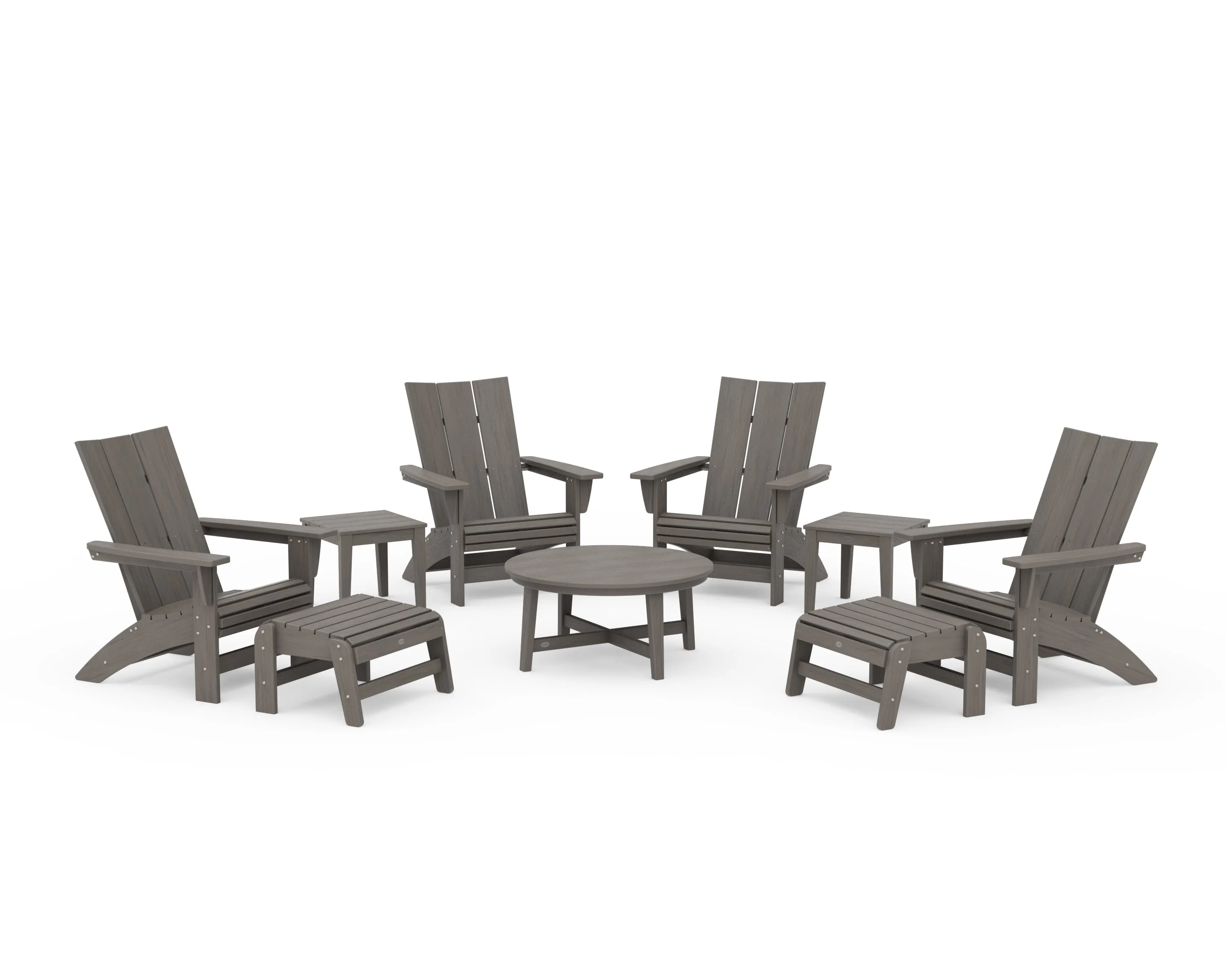 Modern Grand Adirondack 9-Piece Conversation Set