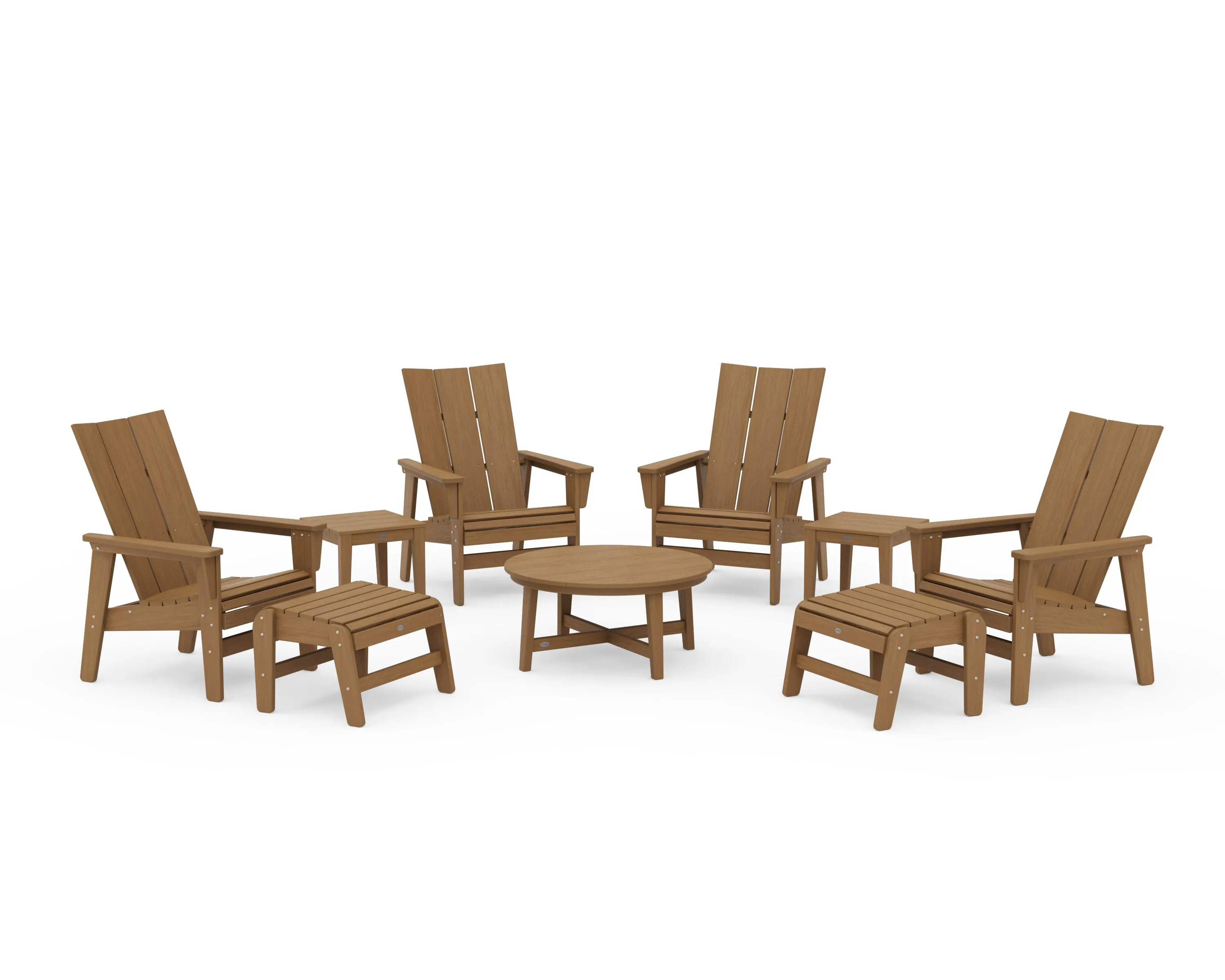 Modern Grand Upright Adirondack 9-Piece Conversation Set