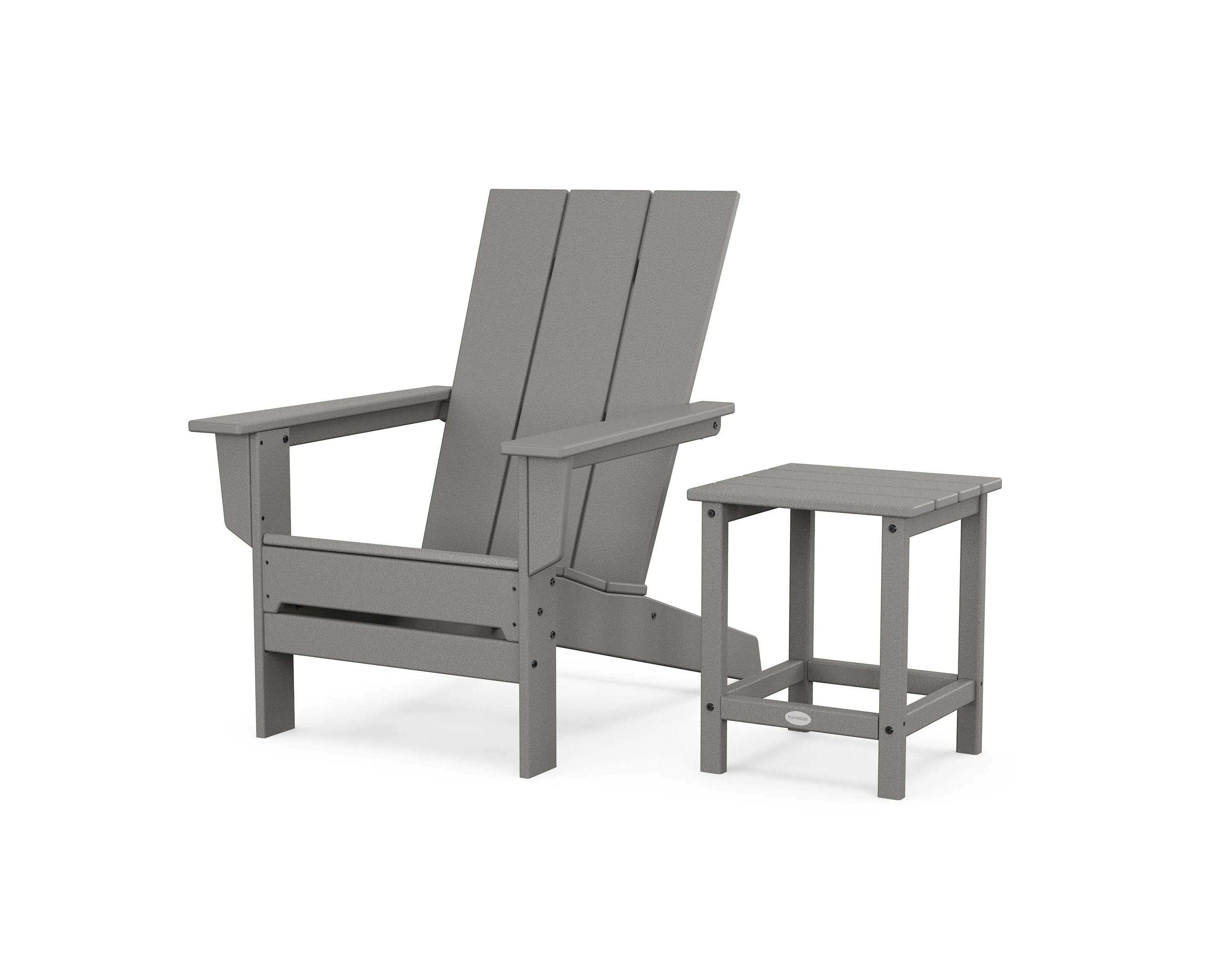 Modern Studio Adirondack Chair with Side Tableoutdoor patio dining furniture set