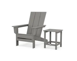 Modern Studio Adirondack Chair with Side Tableoutdoor patio dining furniture set
