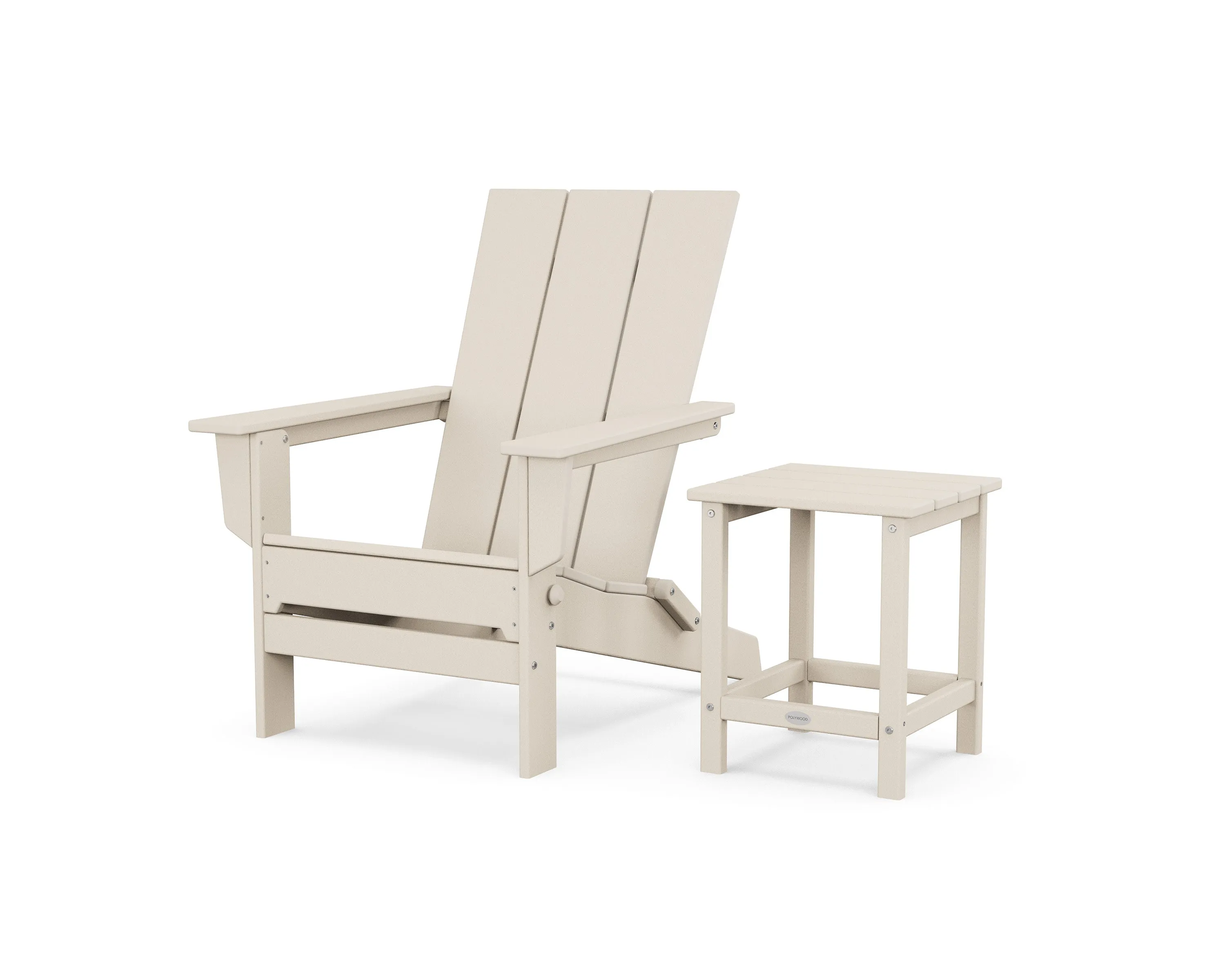 Modern Studio Folding Adirondack Chair with Side Table