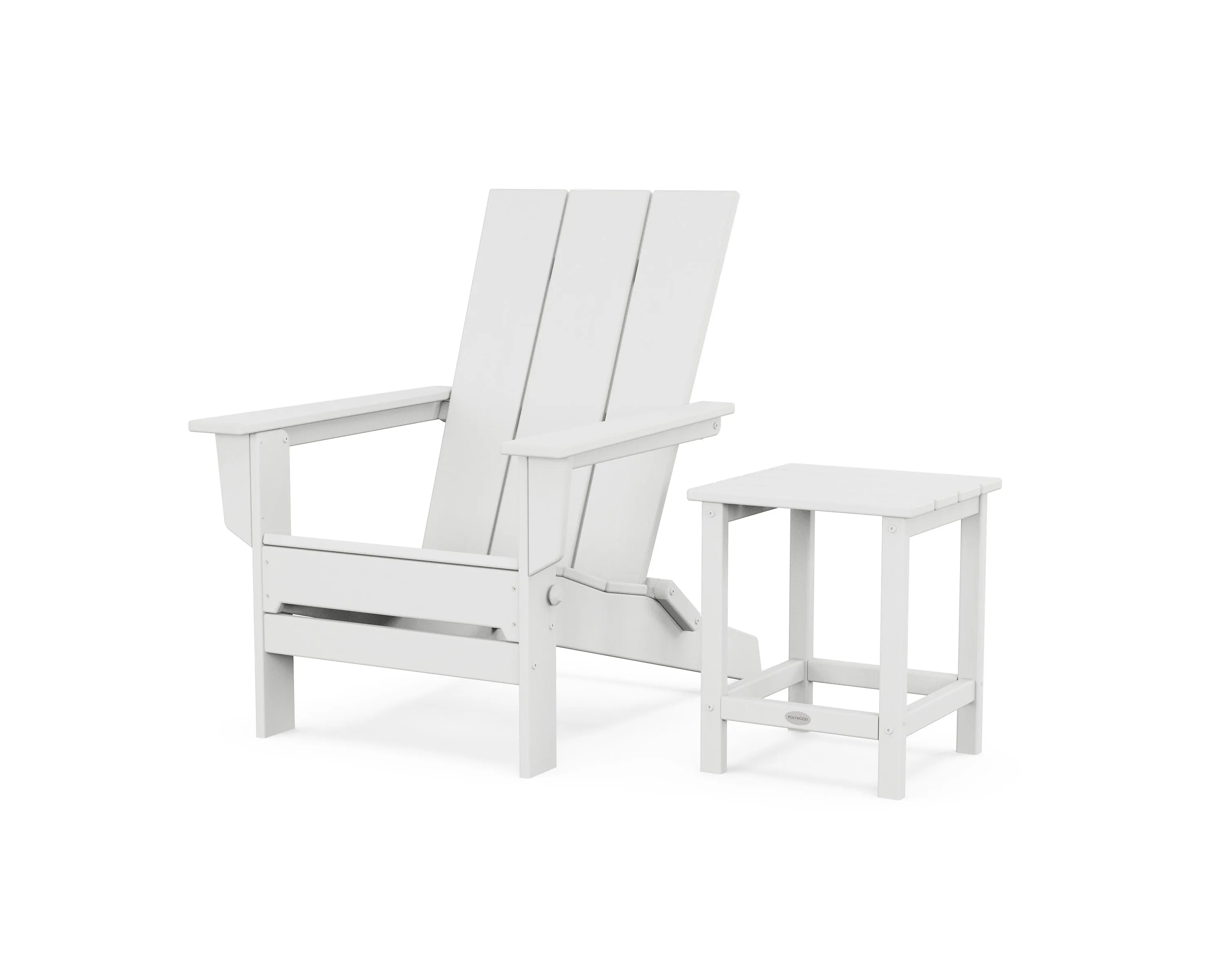 Modern Studio Folding Adirondack Chair with Side Table
