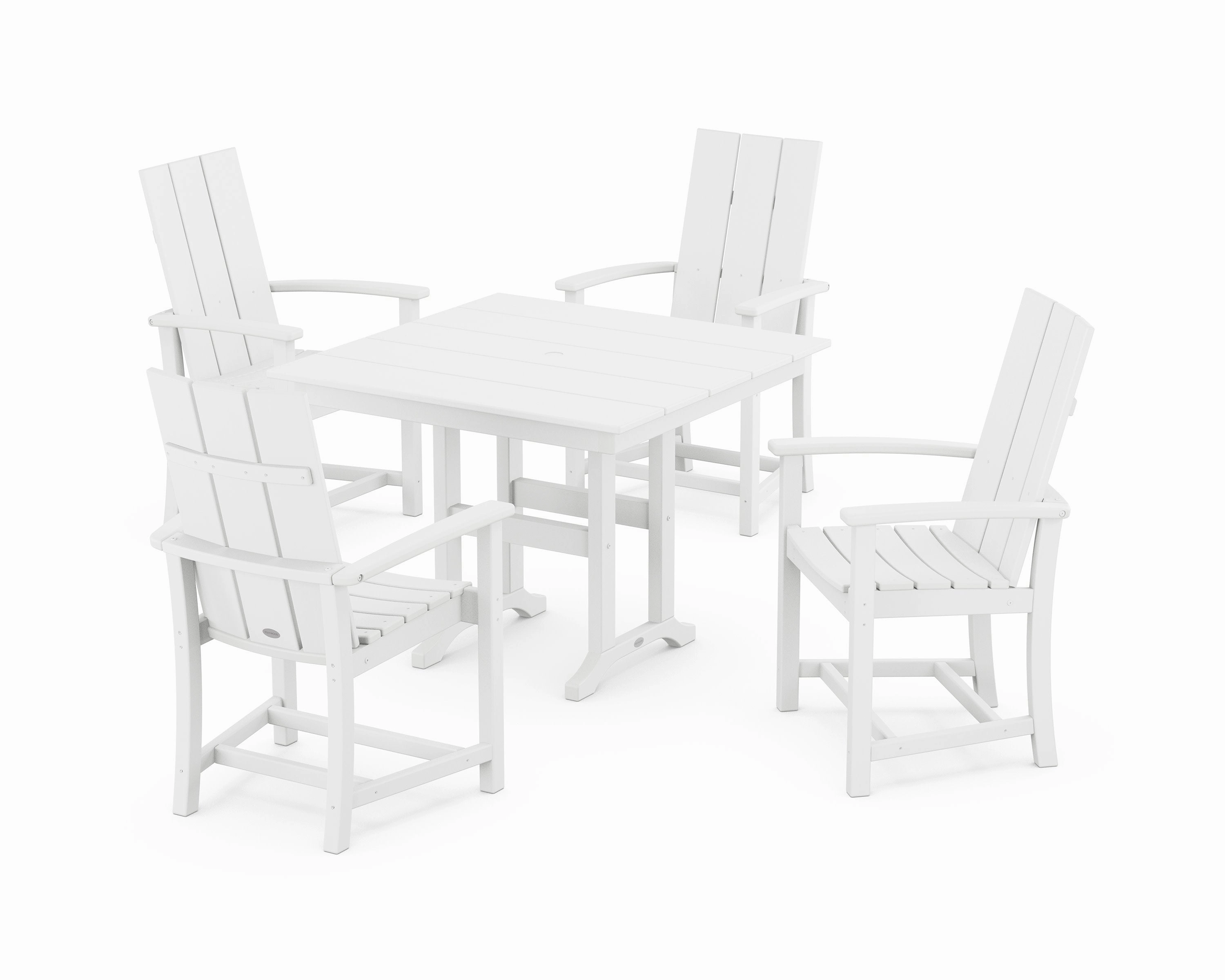 Modern Adirondack 5-Piece Farmhouse Dining Set