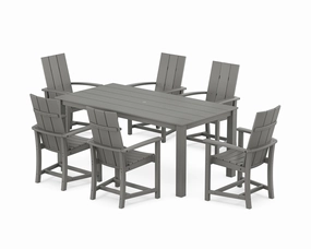Modern Adirondack 7-Piece Parsons Dining Setoutdoor patio furniture set