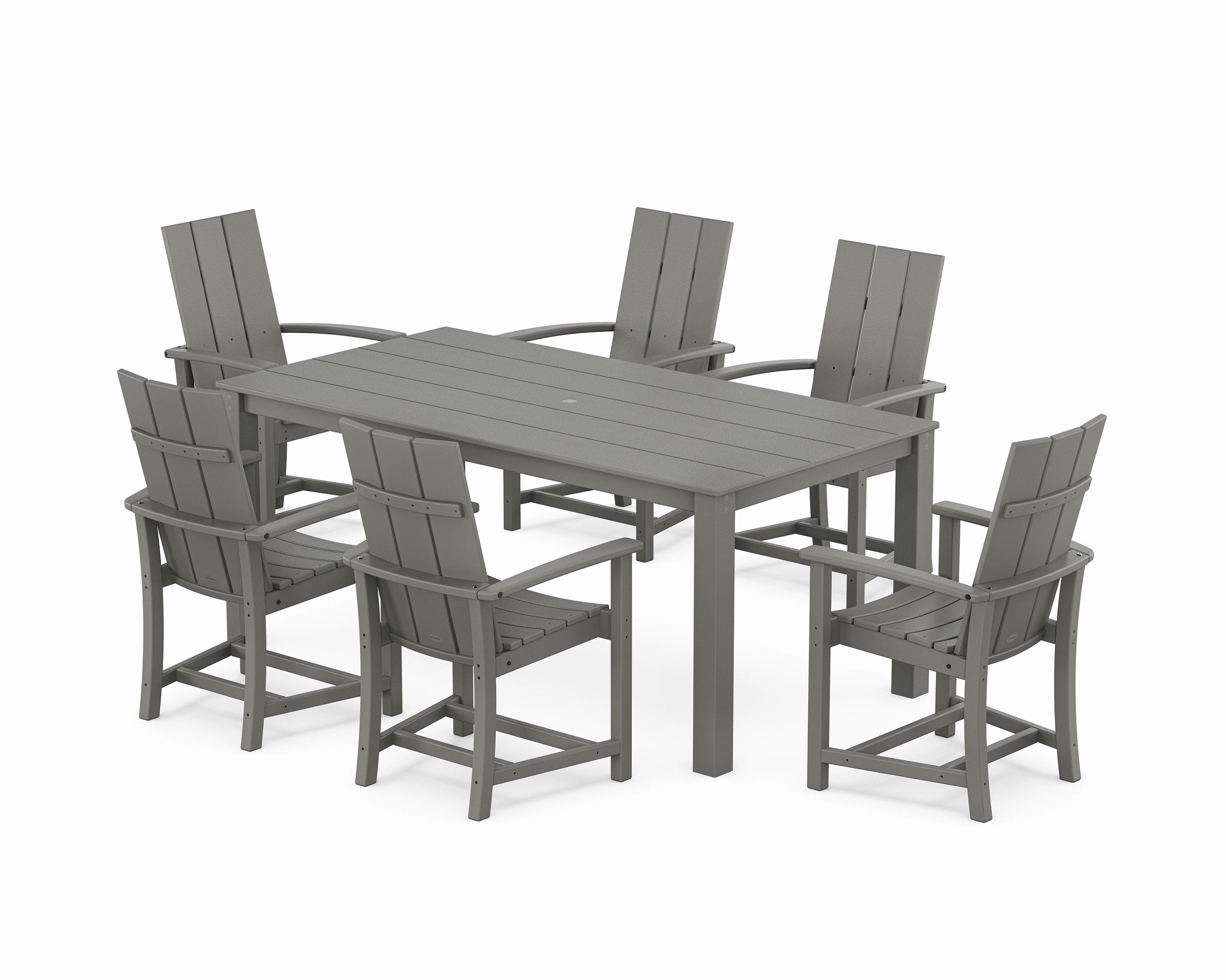 Modern Adirondack 7-Piece Parsons Dining Setoutdoor patio furniture set